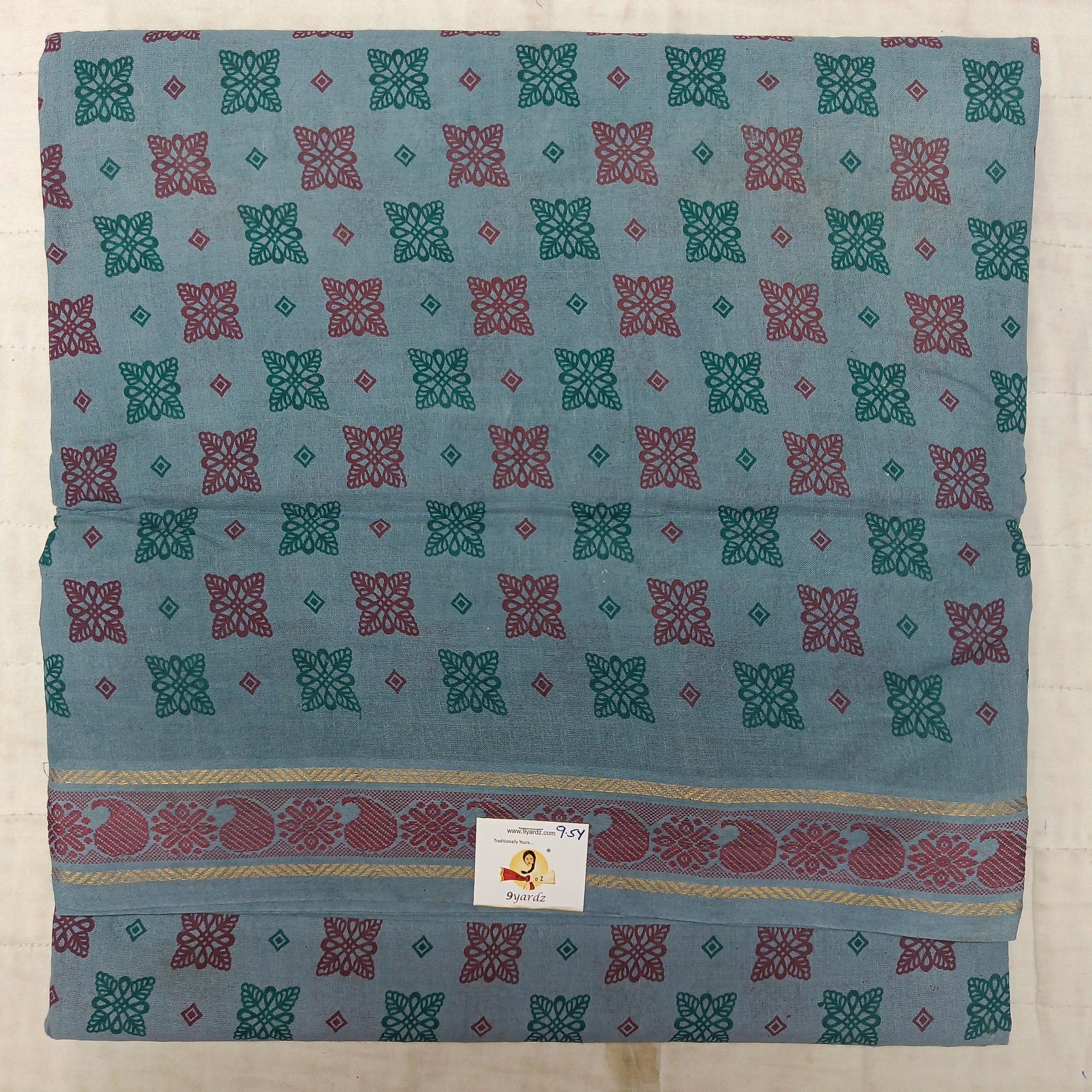 Sungudi cotton 9.5 yards madisar
