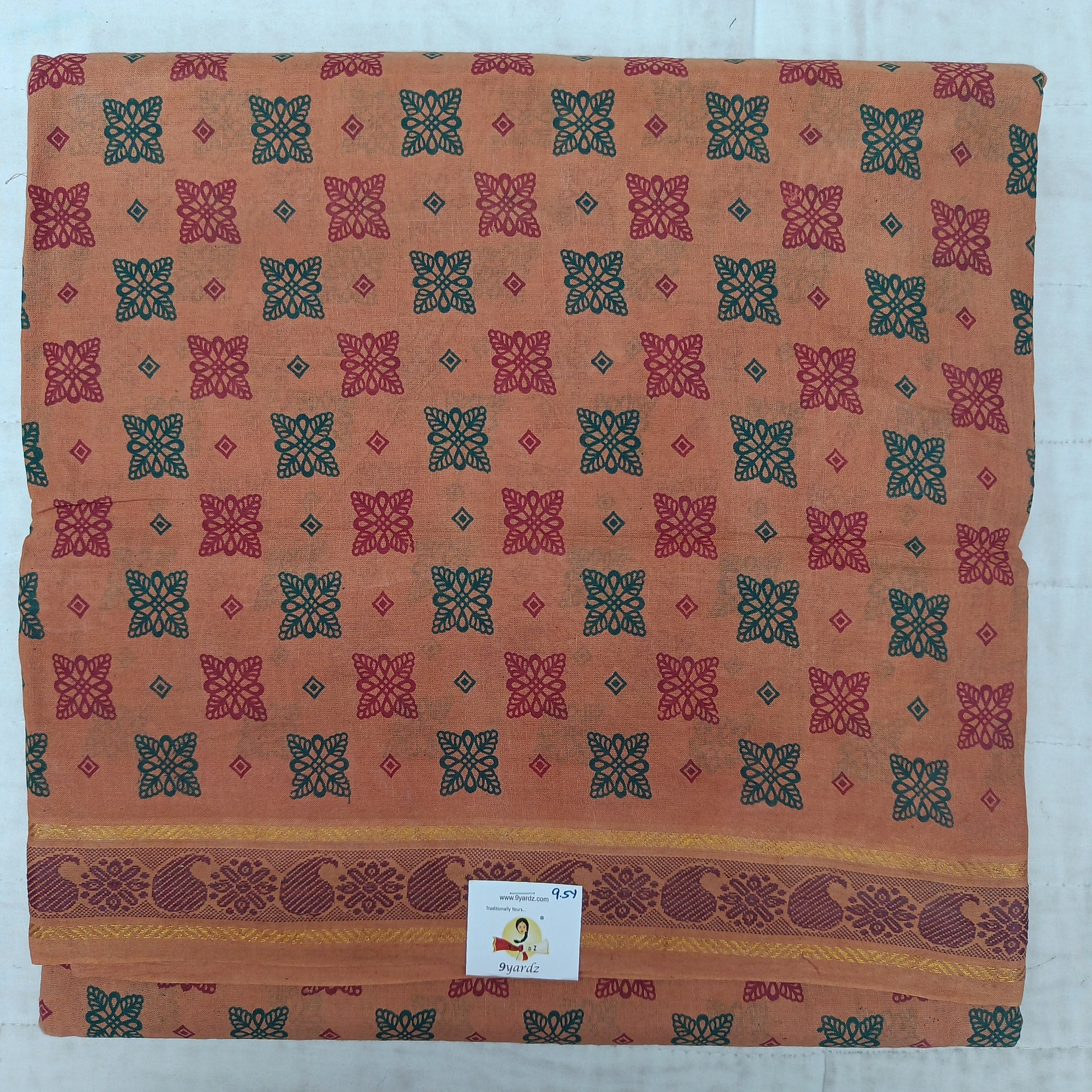 Sungudi cotton 9.5 yards madisar
