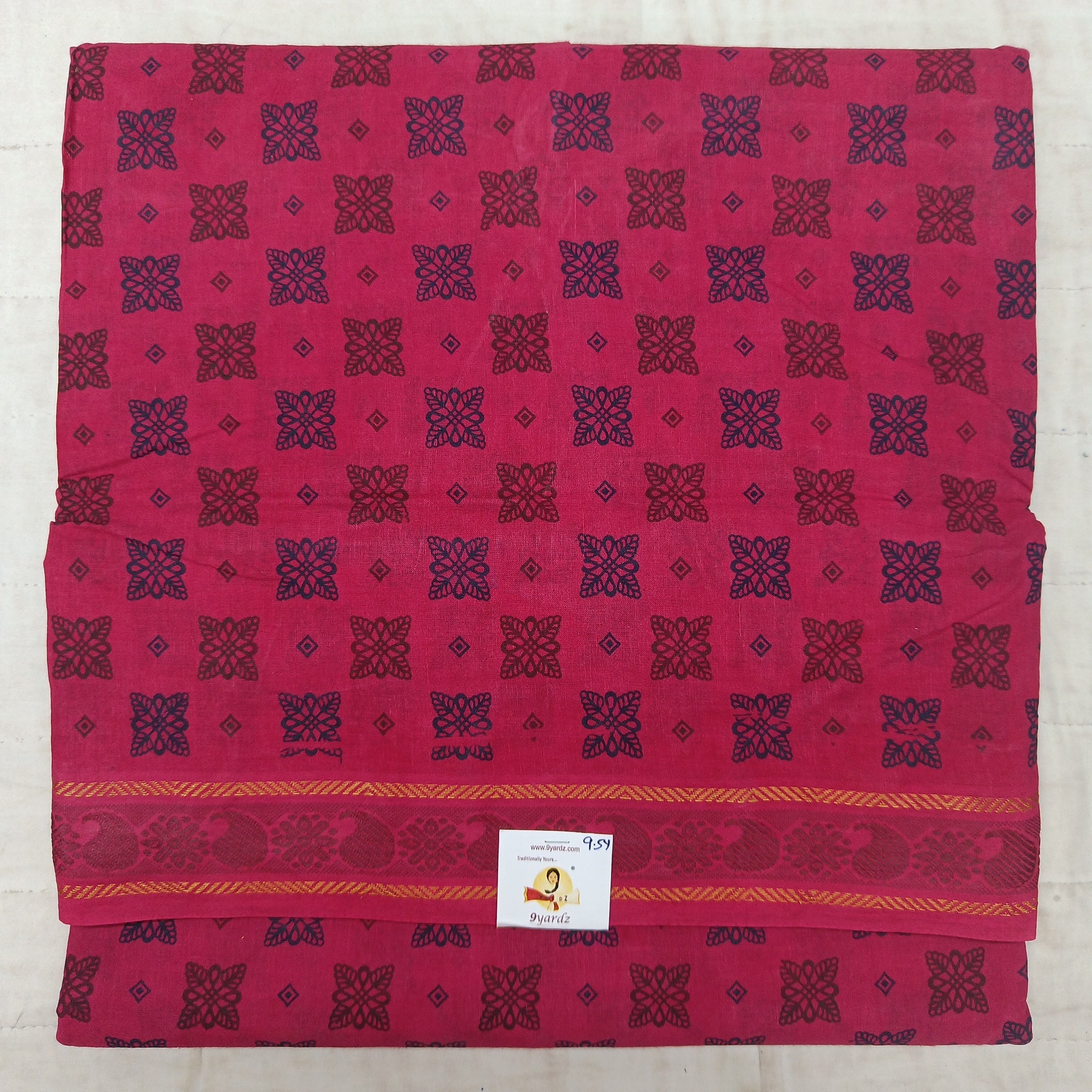 Sungudi cotton 9.5 yards madisar