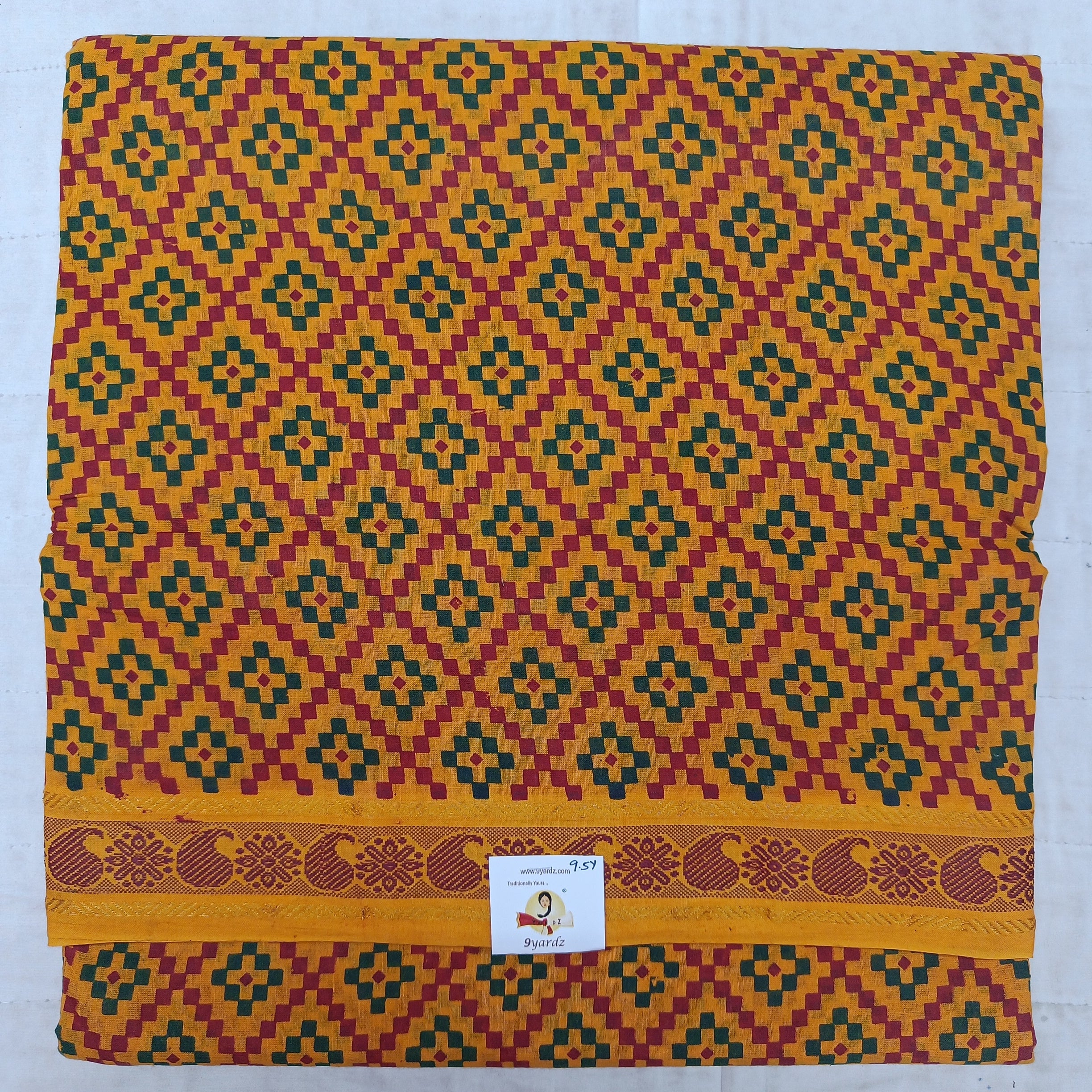 Sungudi cotton 9.5 yards madisar