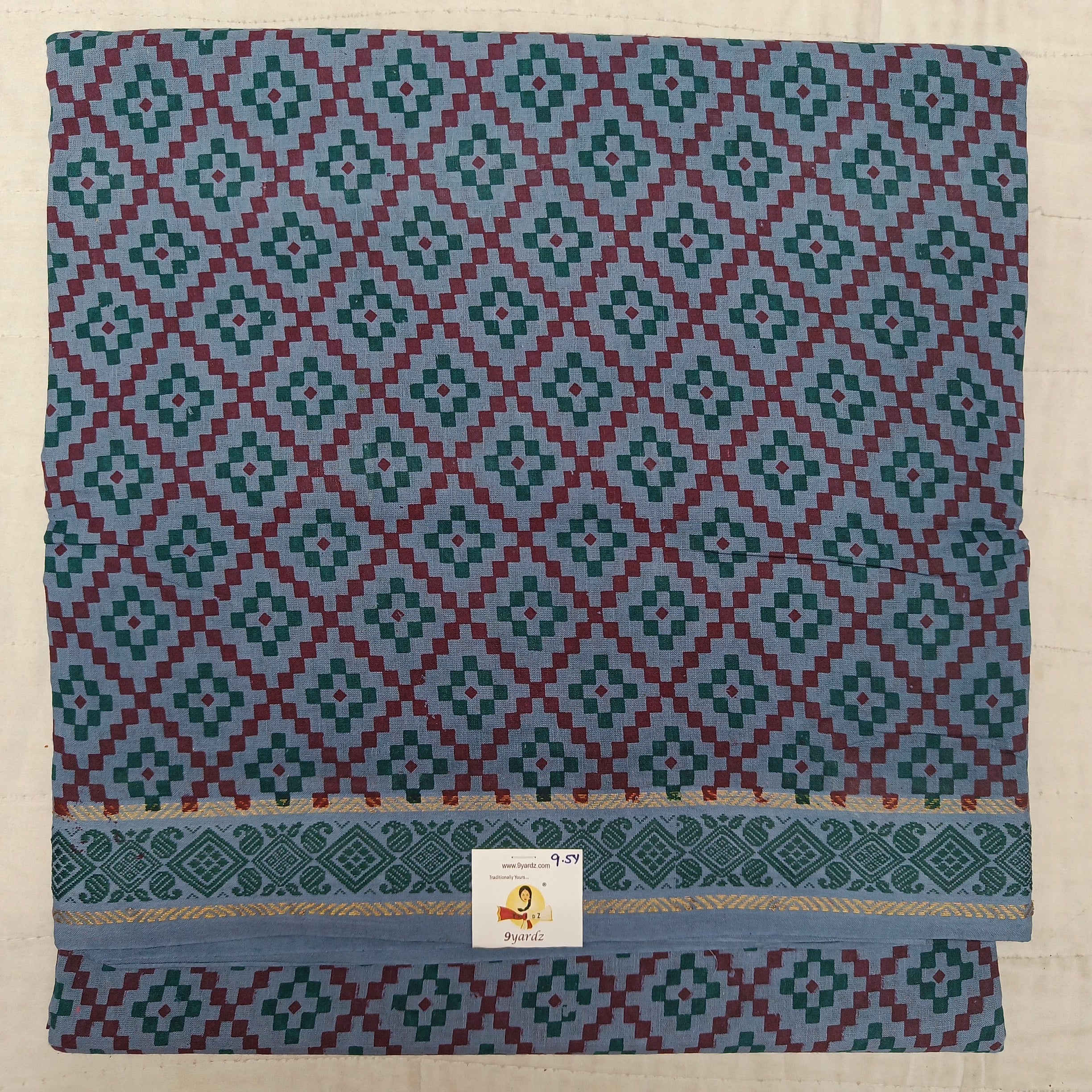 Sungudi cotton 9.5 yards madisar