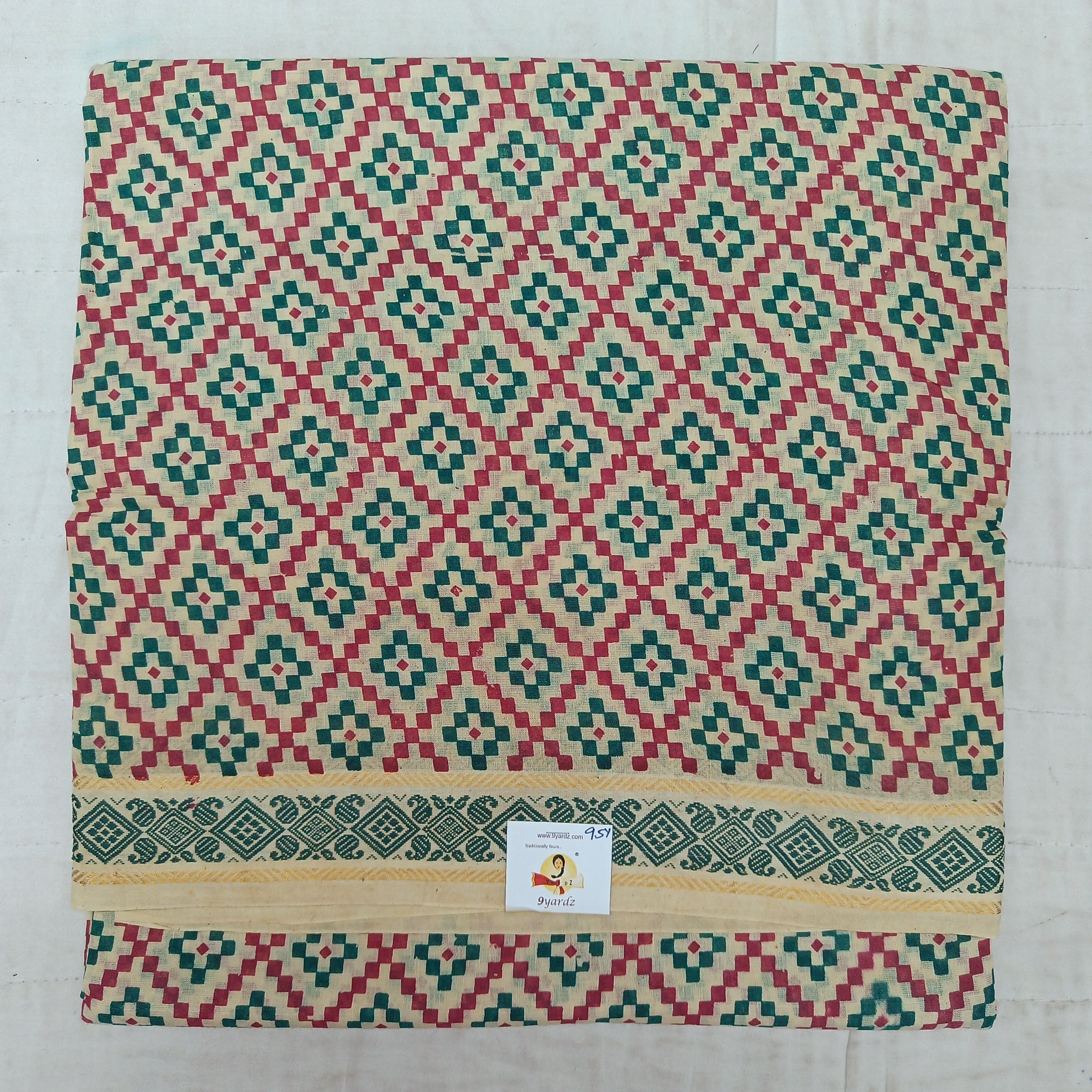 Sungudi cotton 9.5 yards madisar