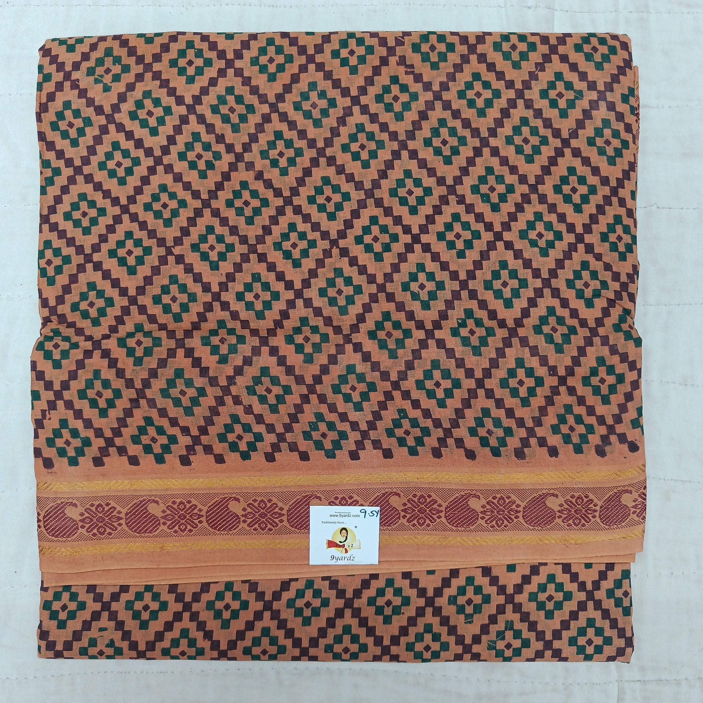 Sungudi cotton 9.5 yards madisar