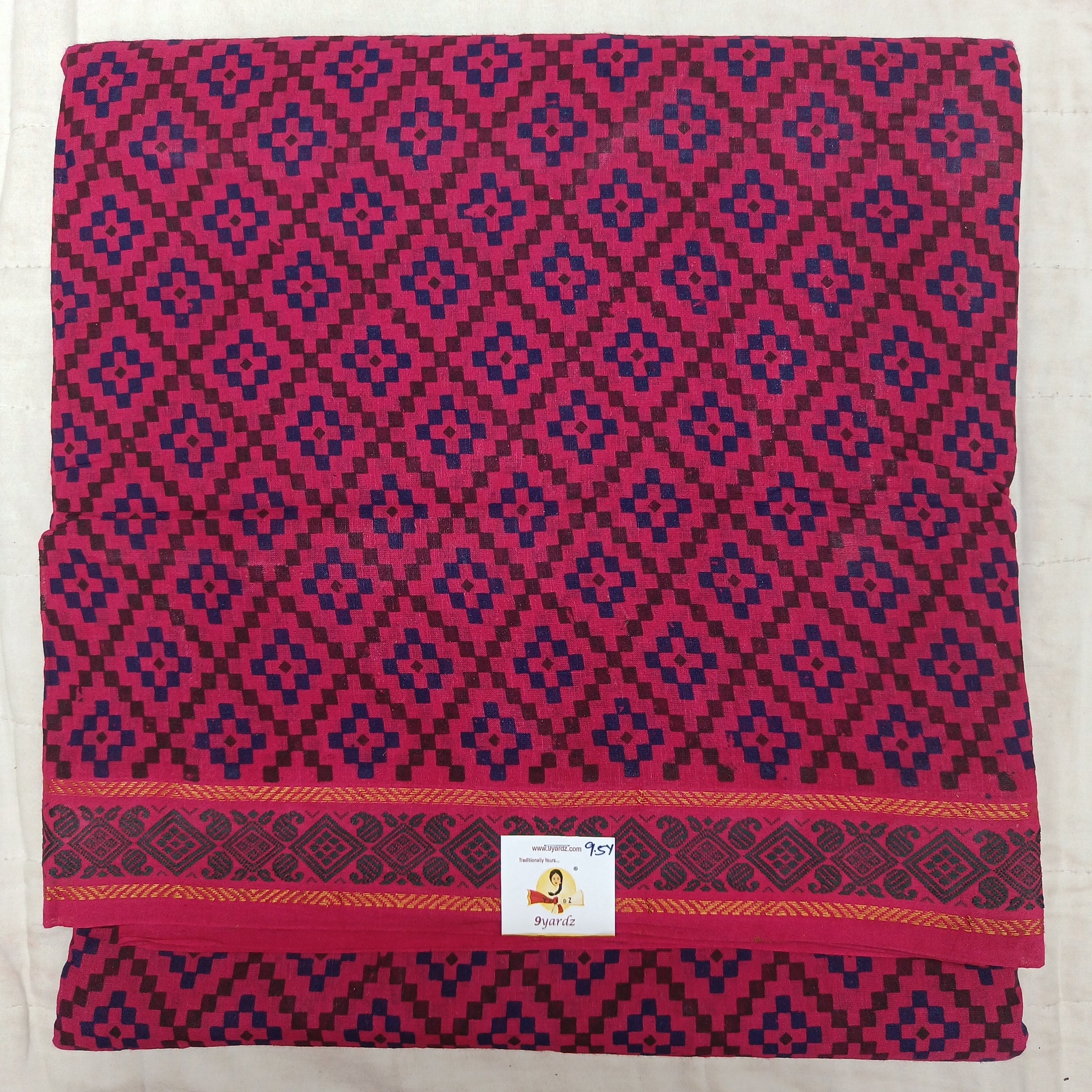 Sungudi cotton 9.5 yards madisar