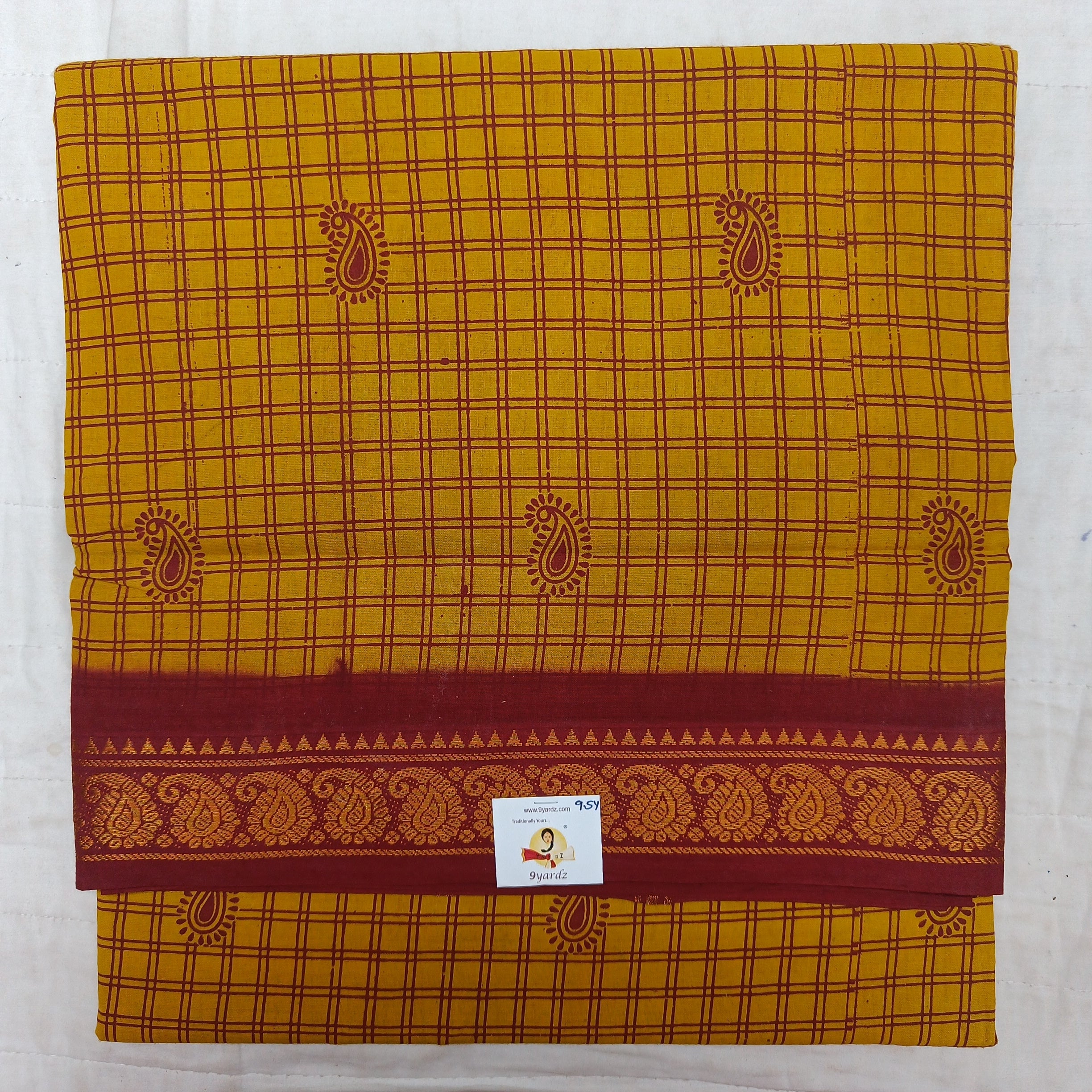 Sungudi cotton 9.5 yards madisar