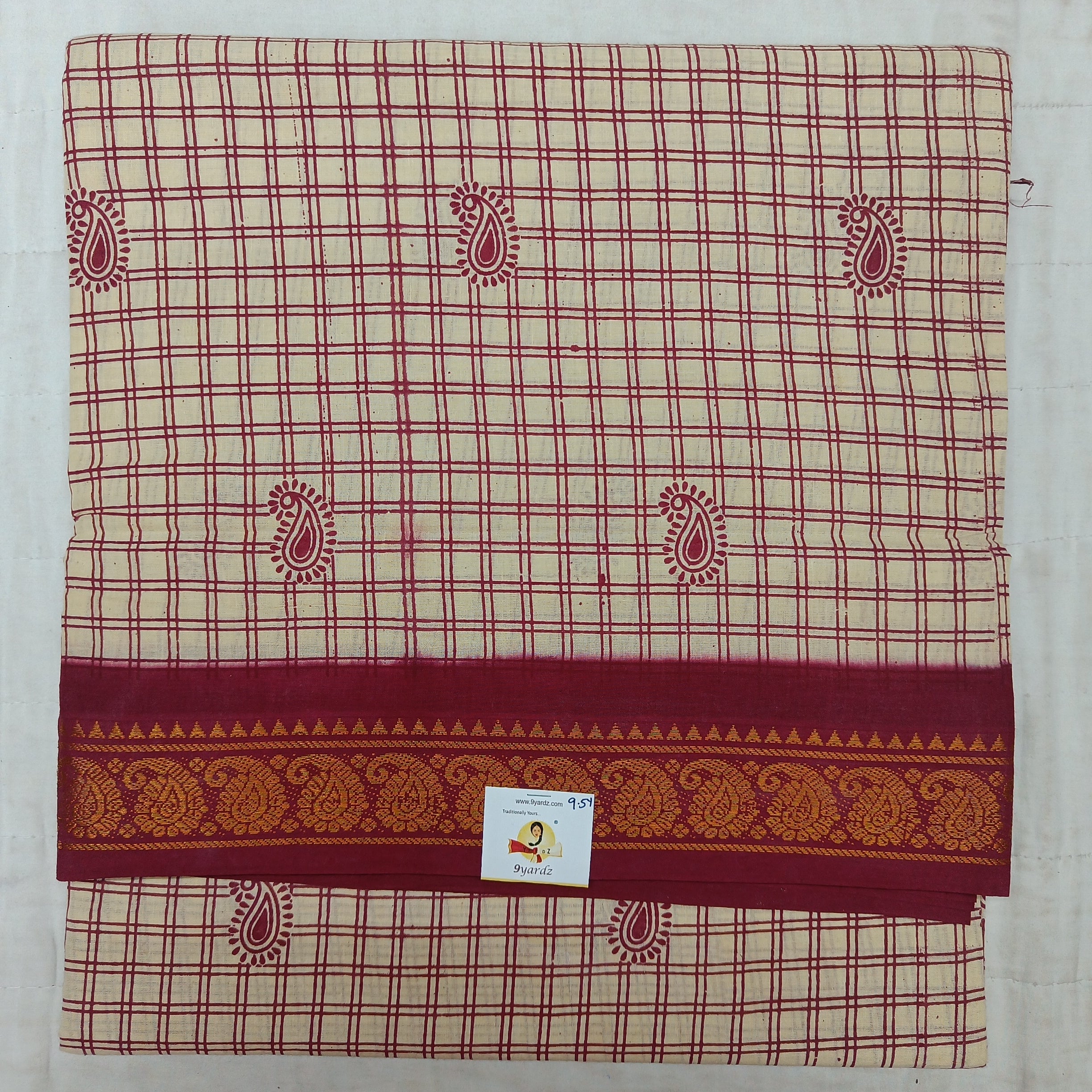 Sungudi cotton 9.5 yards madisar