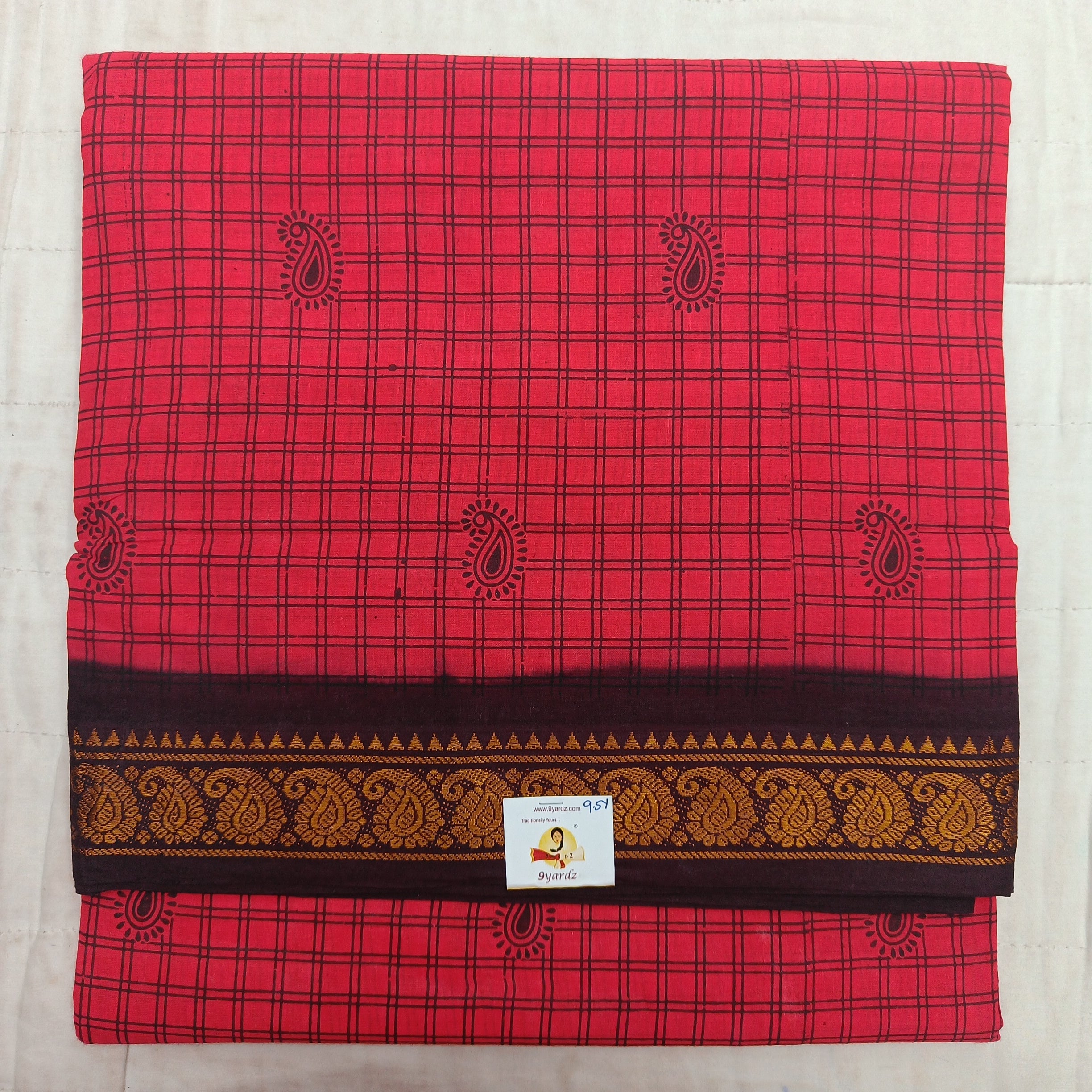 Sungudi cotton 9.5 yards madisar