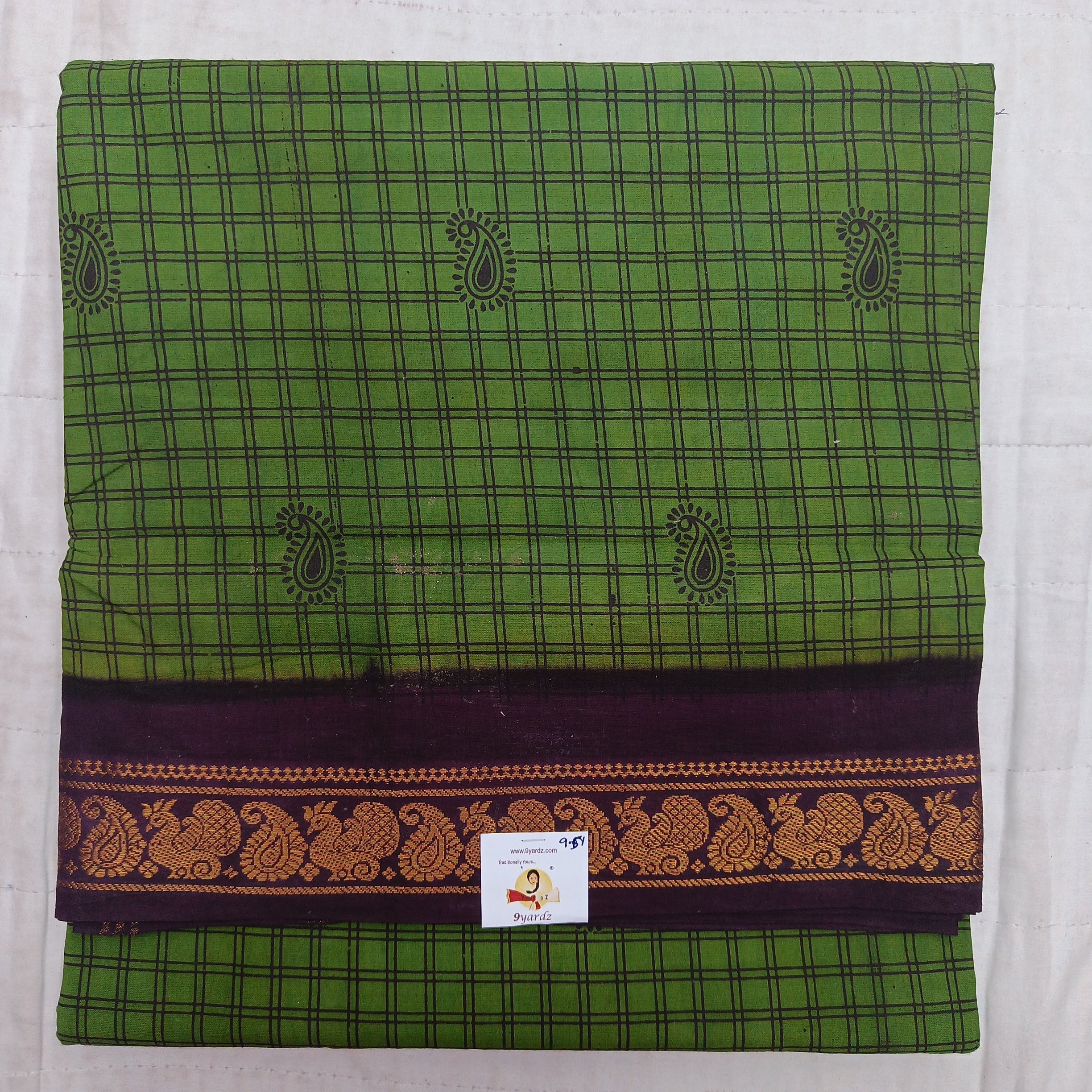 Sungudi cotton 9.5 yards madisar
