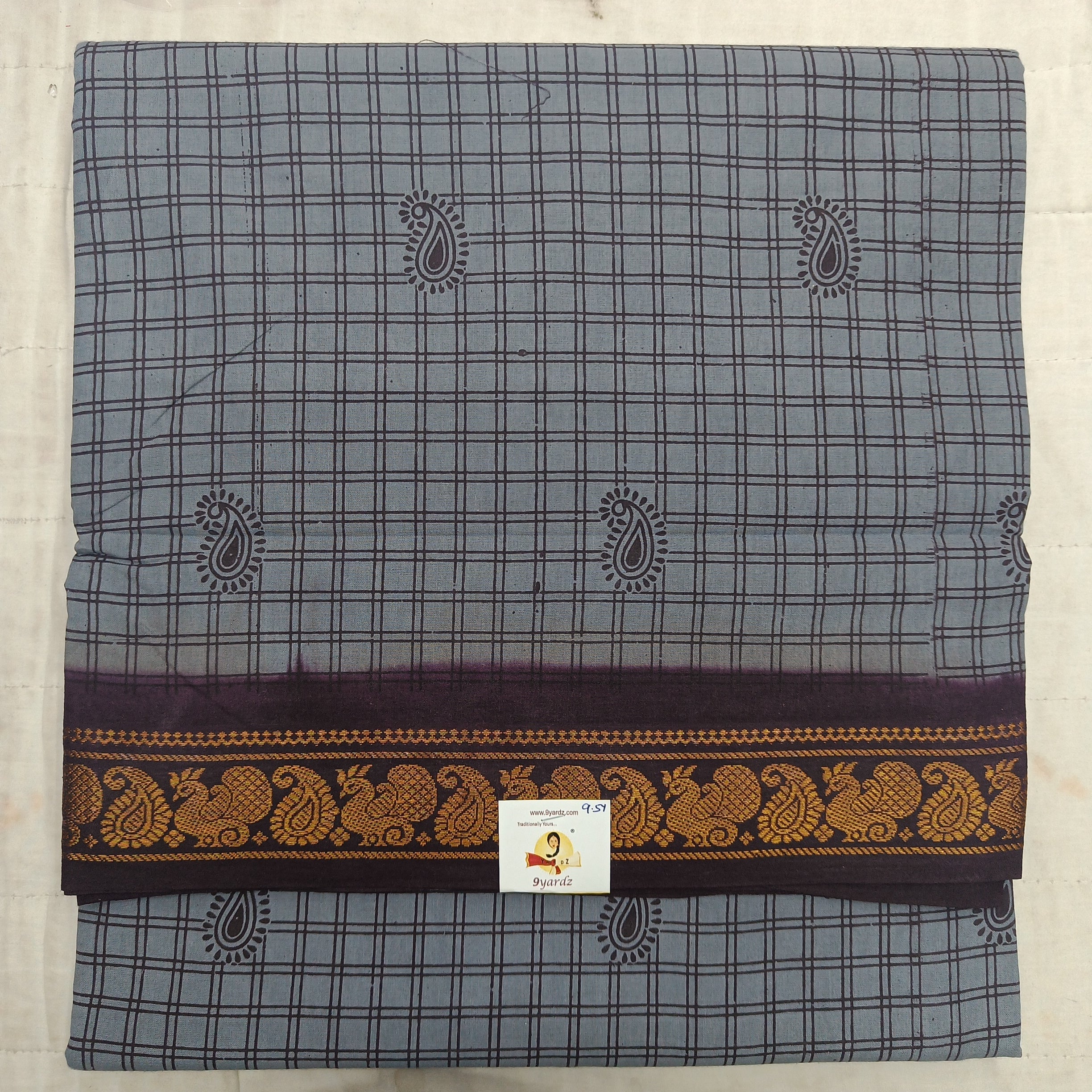 Sungudi cotton 9.5 yards madisar