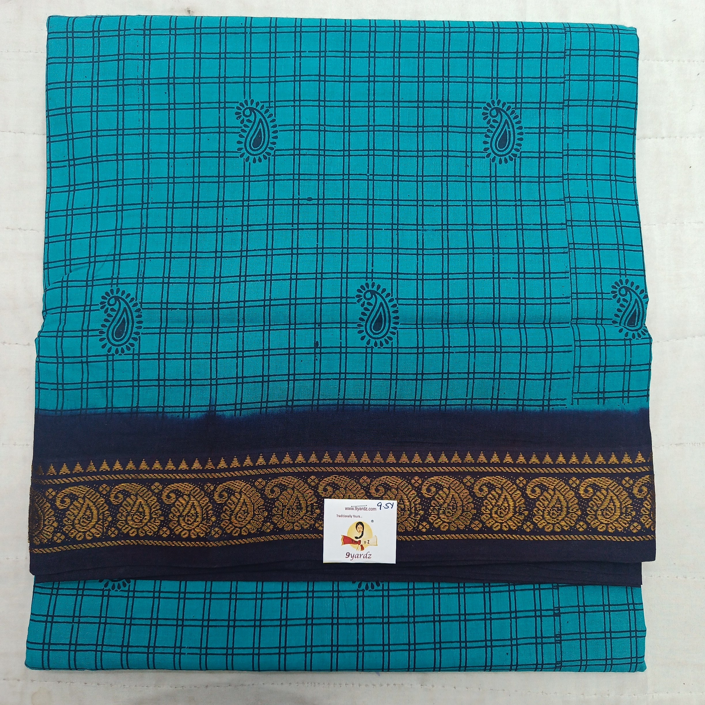 Sungudi cotton 9.5 yards madisar