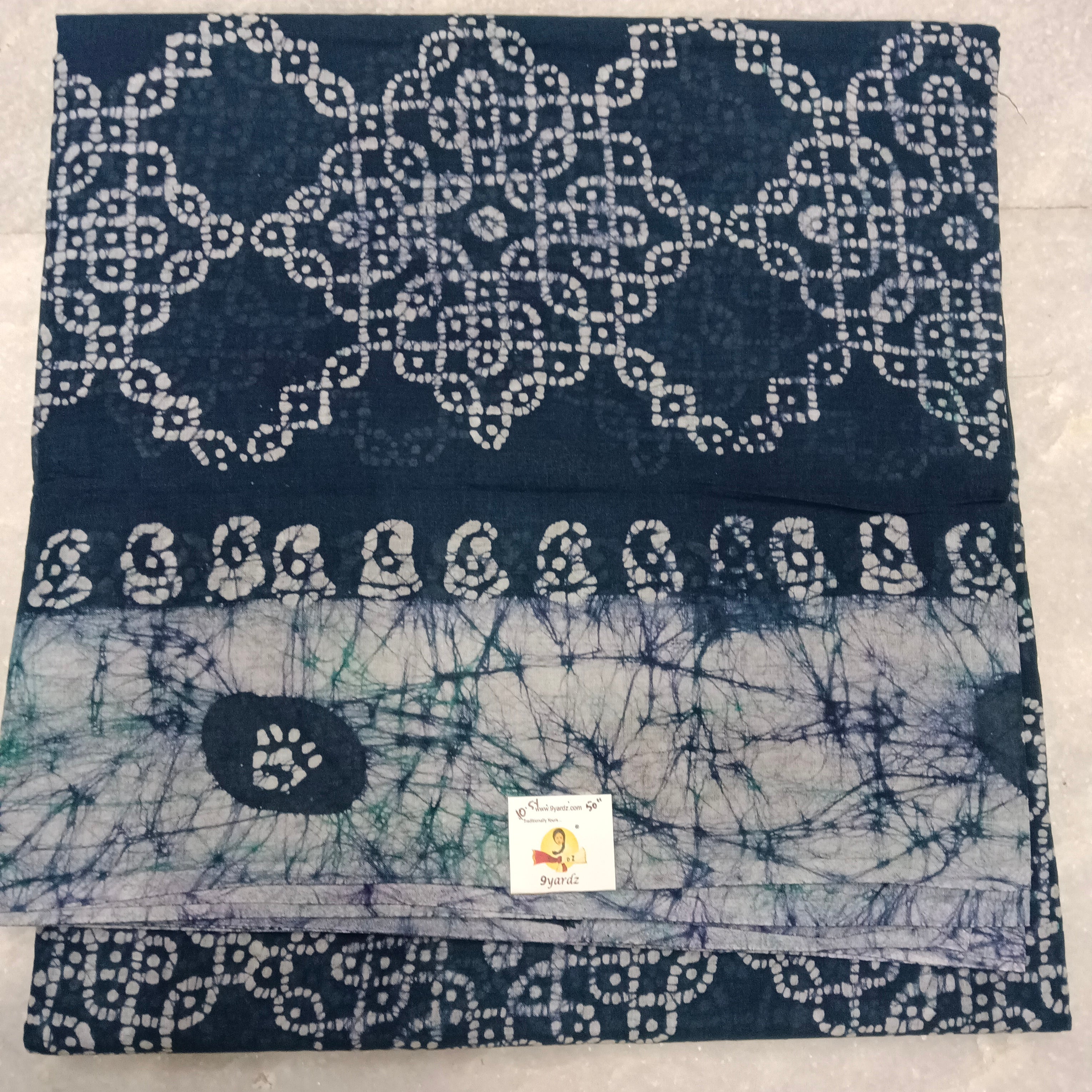 Sungudi cotton 10.5 yardz 49"