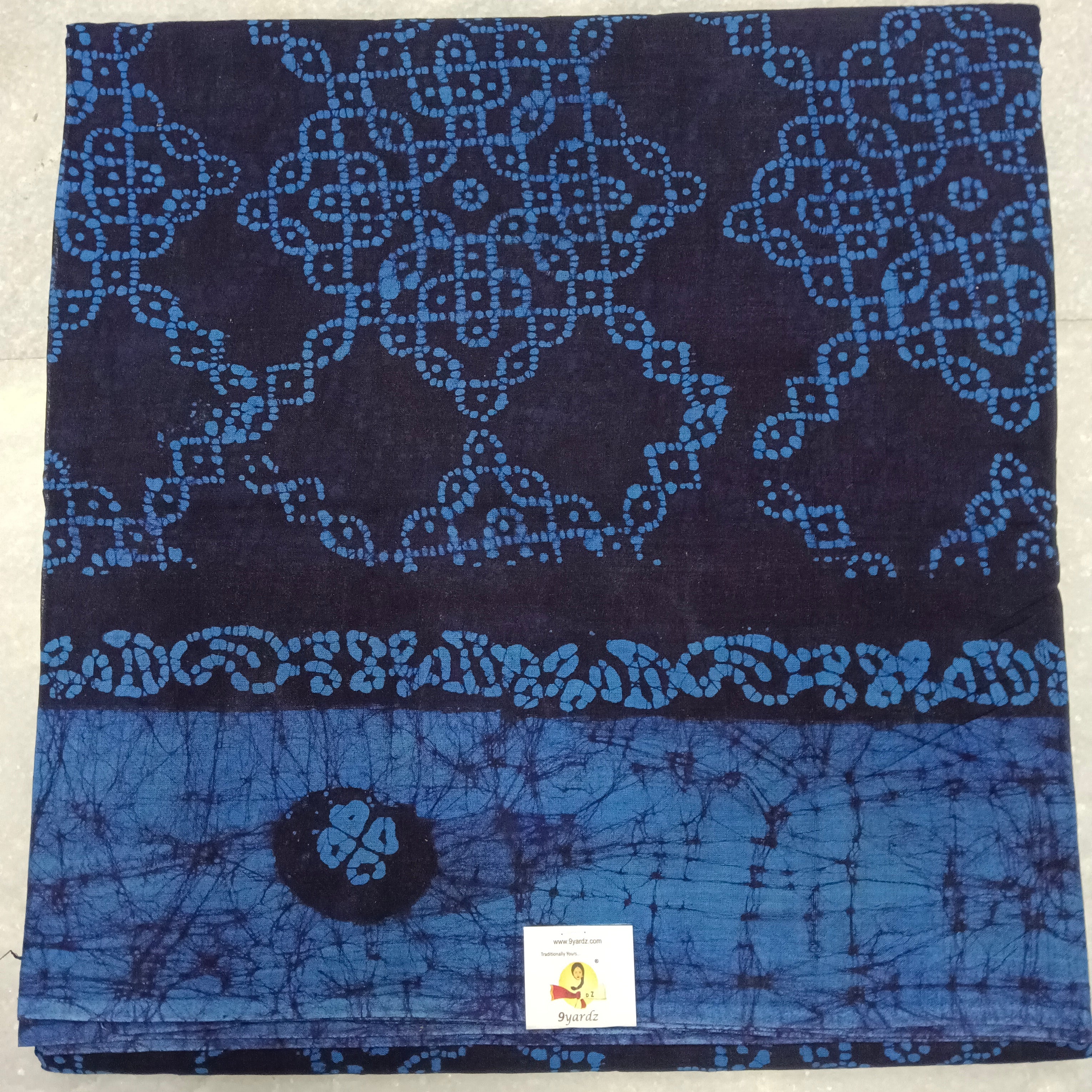 Sungudi cotton 10.5yards 49"