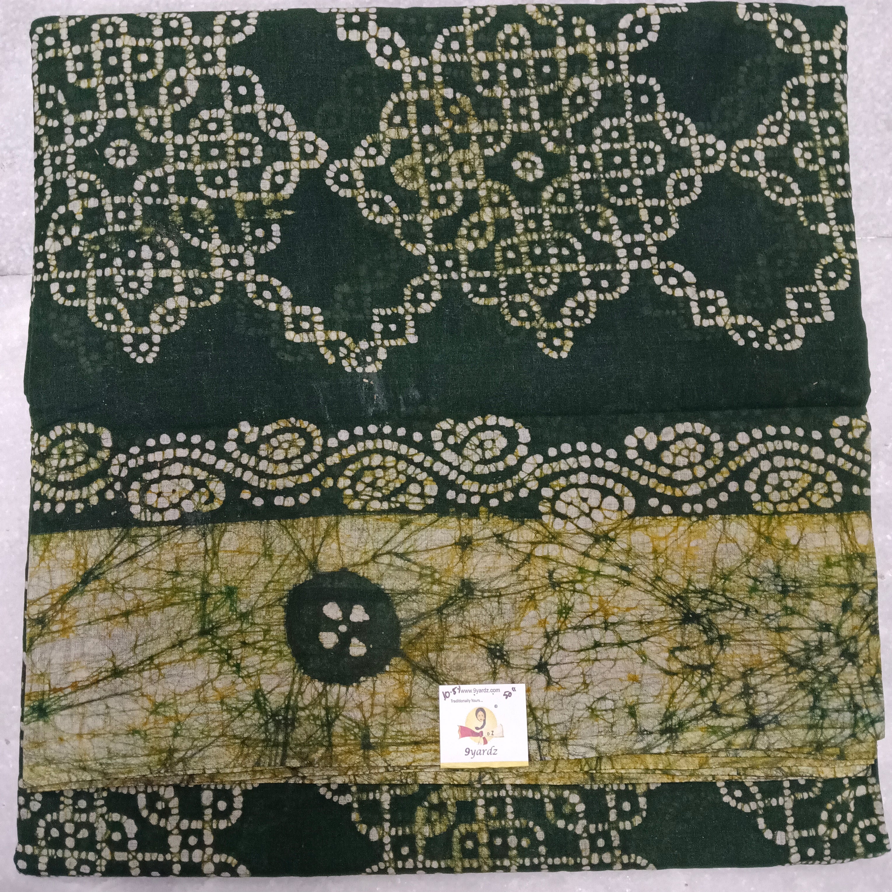 Sungudi cotton 10.5yards 49"