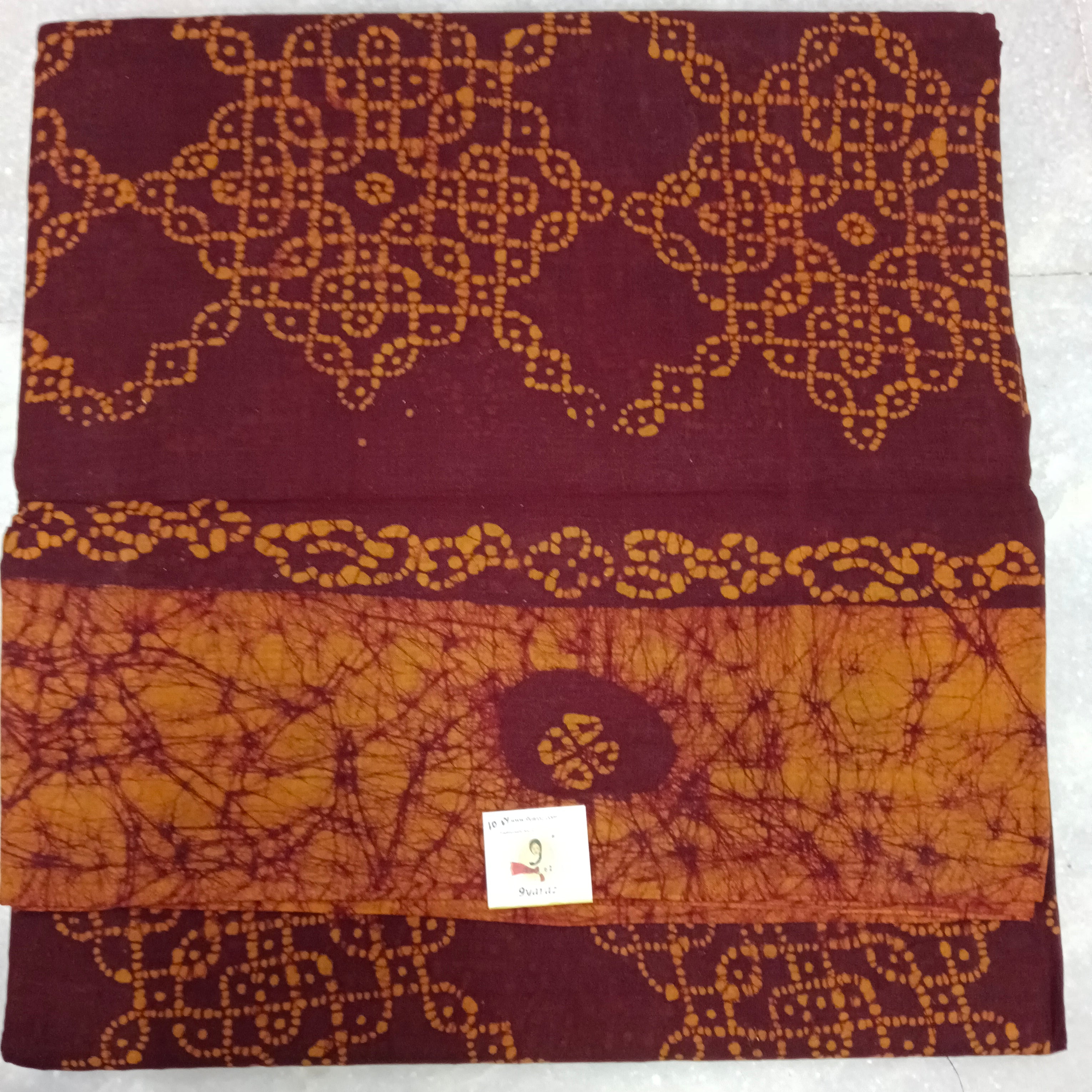 Sungudi cotton 10.5yards 49"