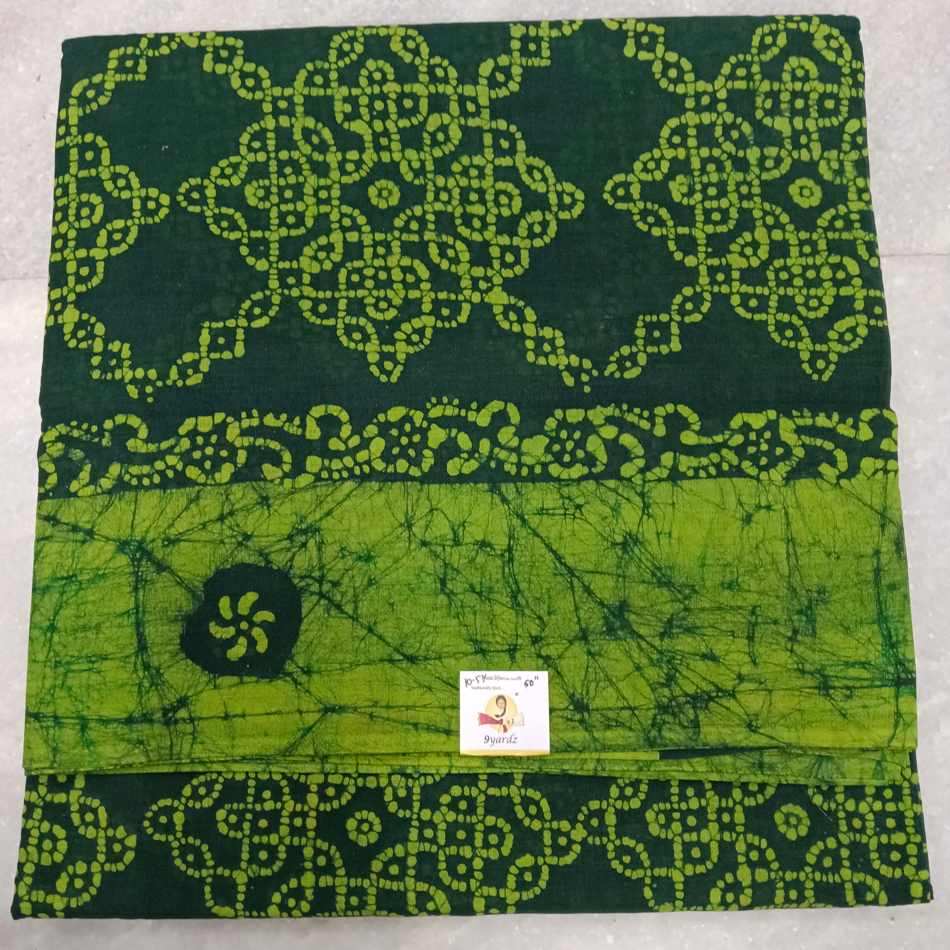 Sungudi cotton 10.5yards 49"