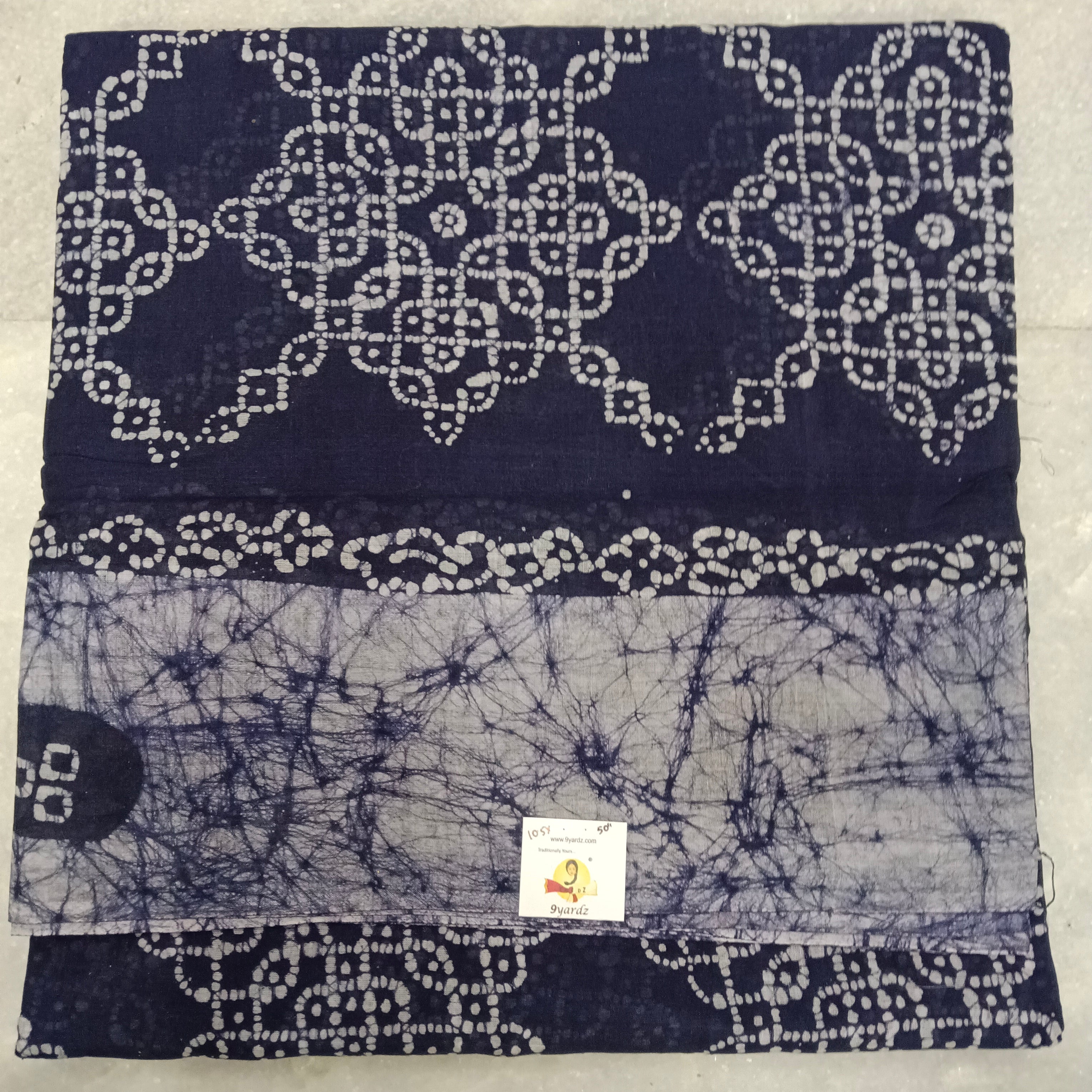 Sungudi cotton 10.5yards 49"