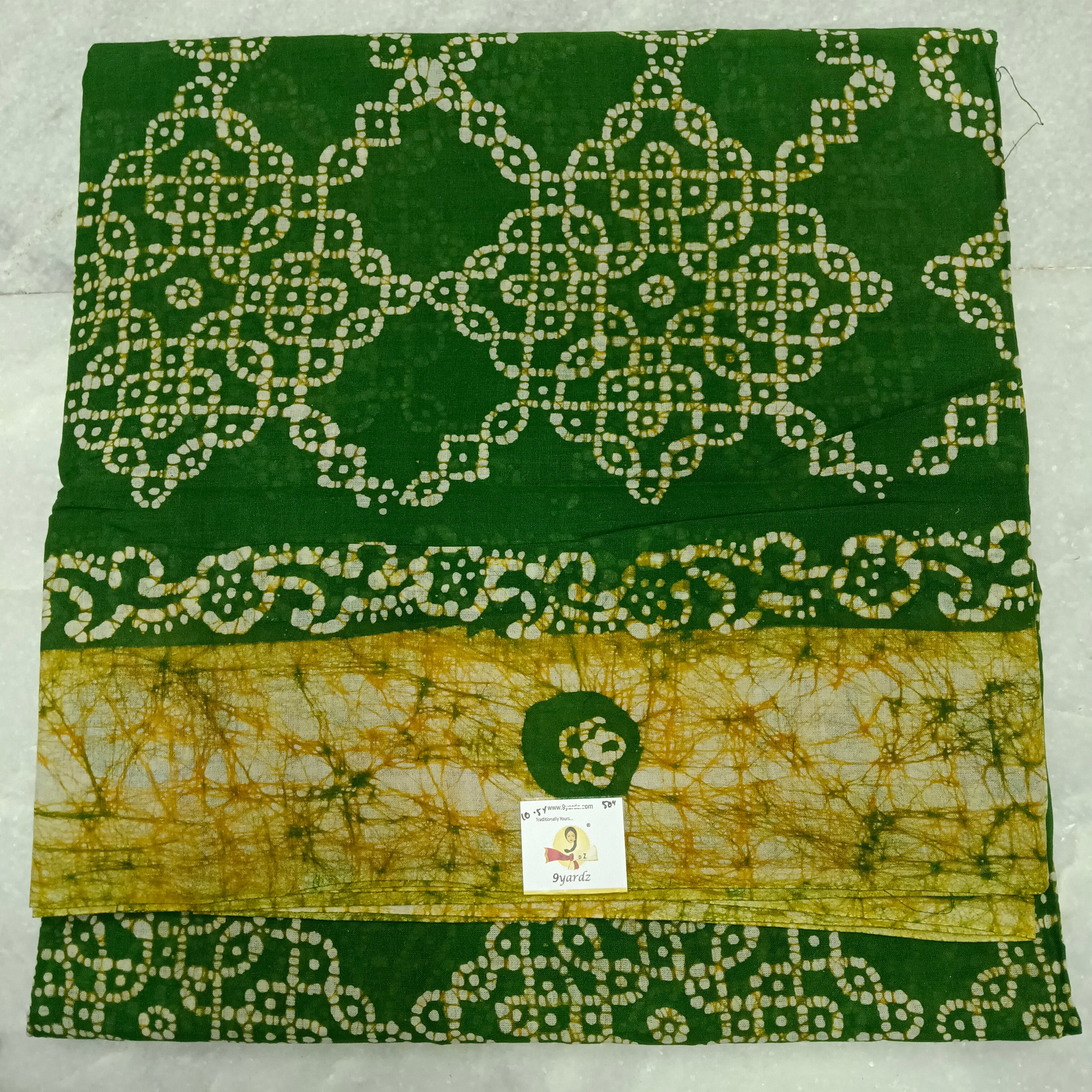 Sungudi cotton 10.5yards 49"