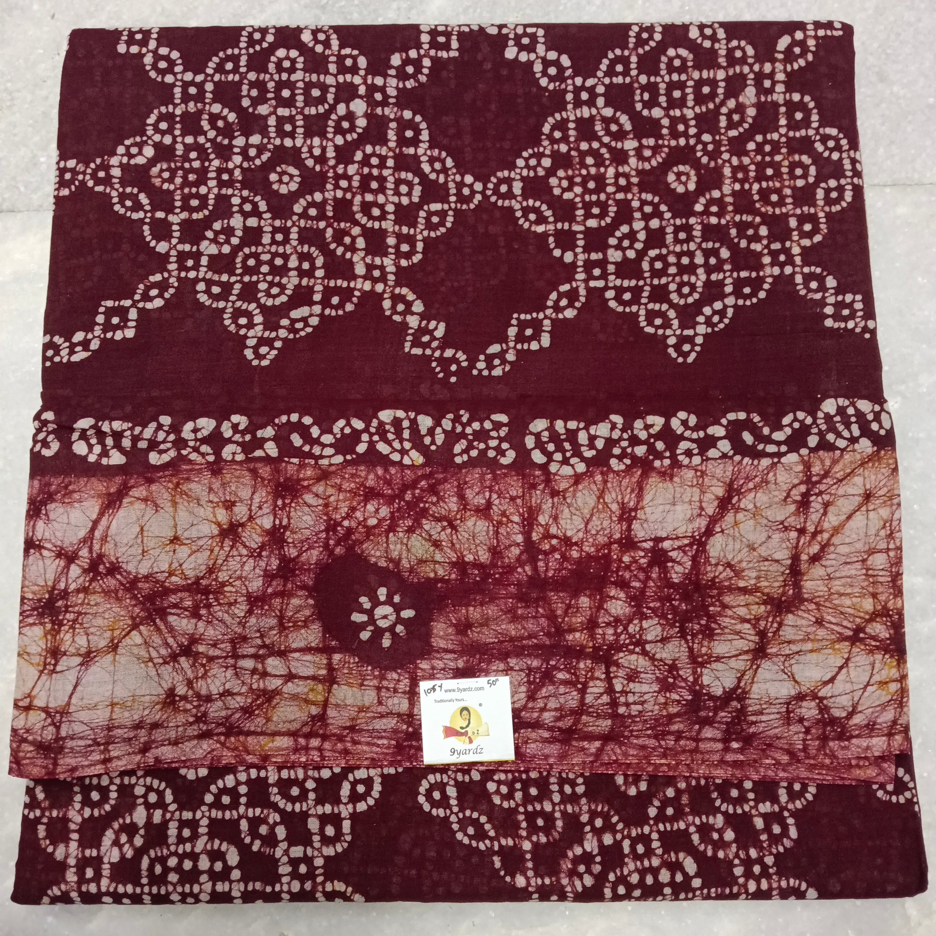 Sungudi cotton 10.5yards 49"