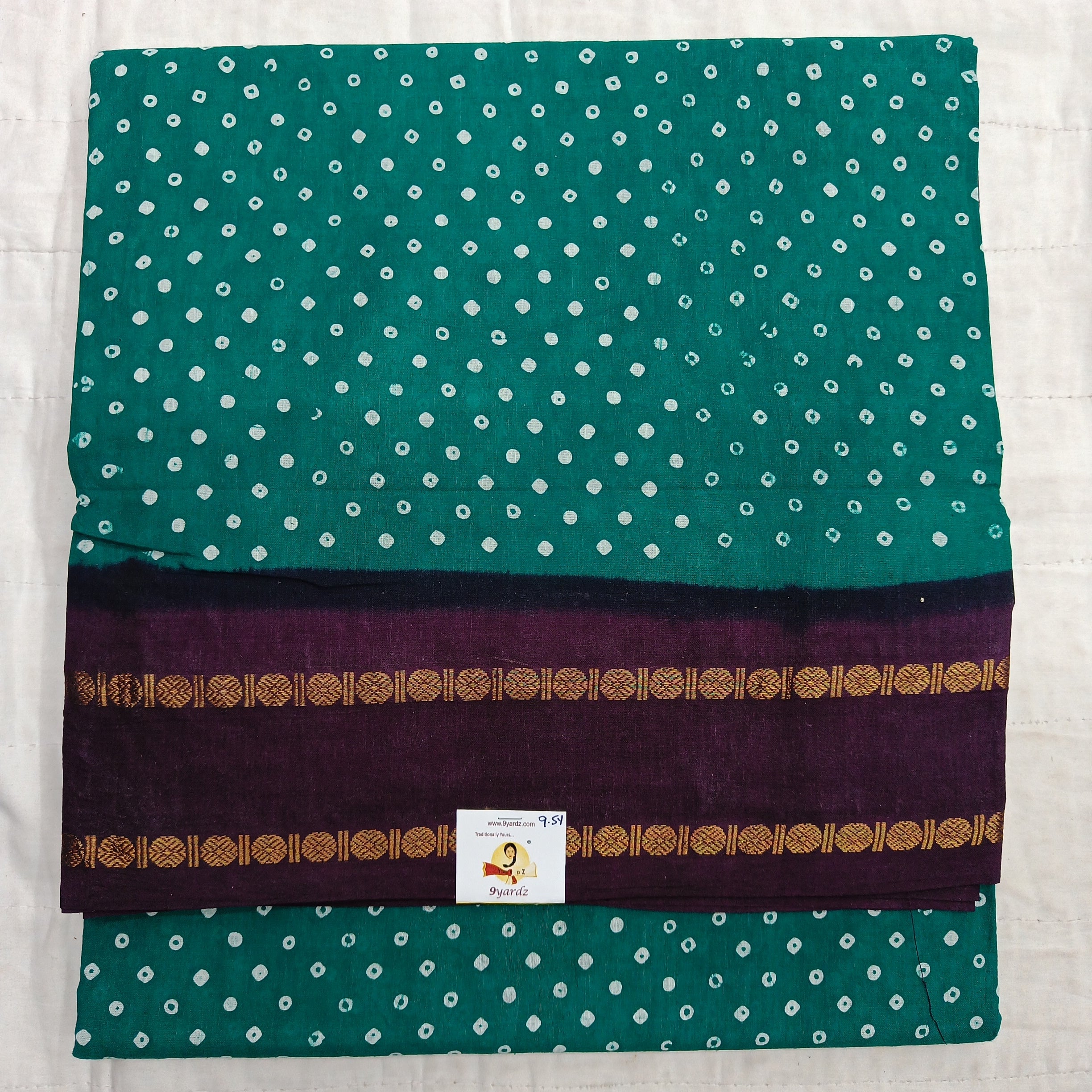 Sungudi cotton 9.5 yards madisar