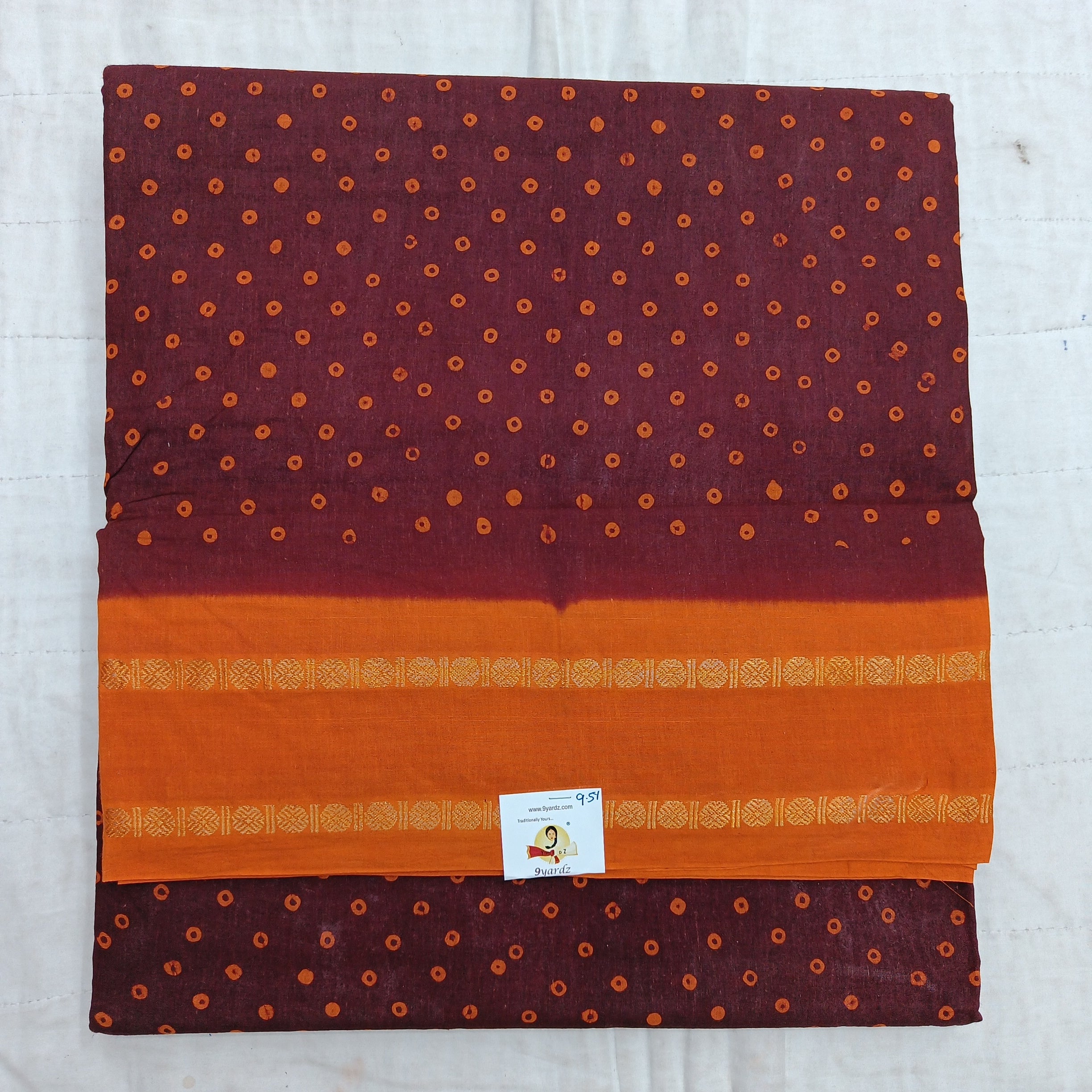Sungudi cotton 9.5 yards madisar