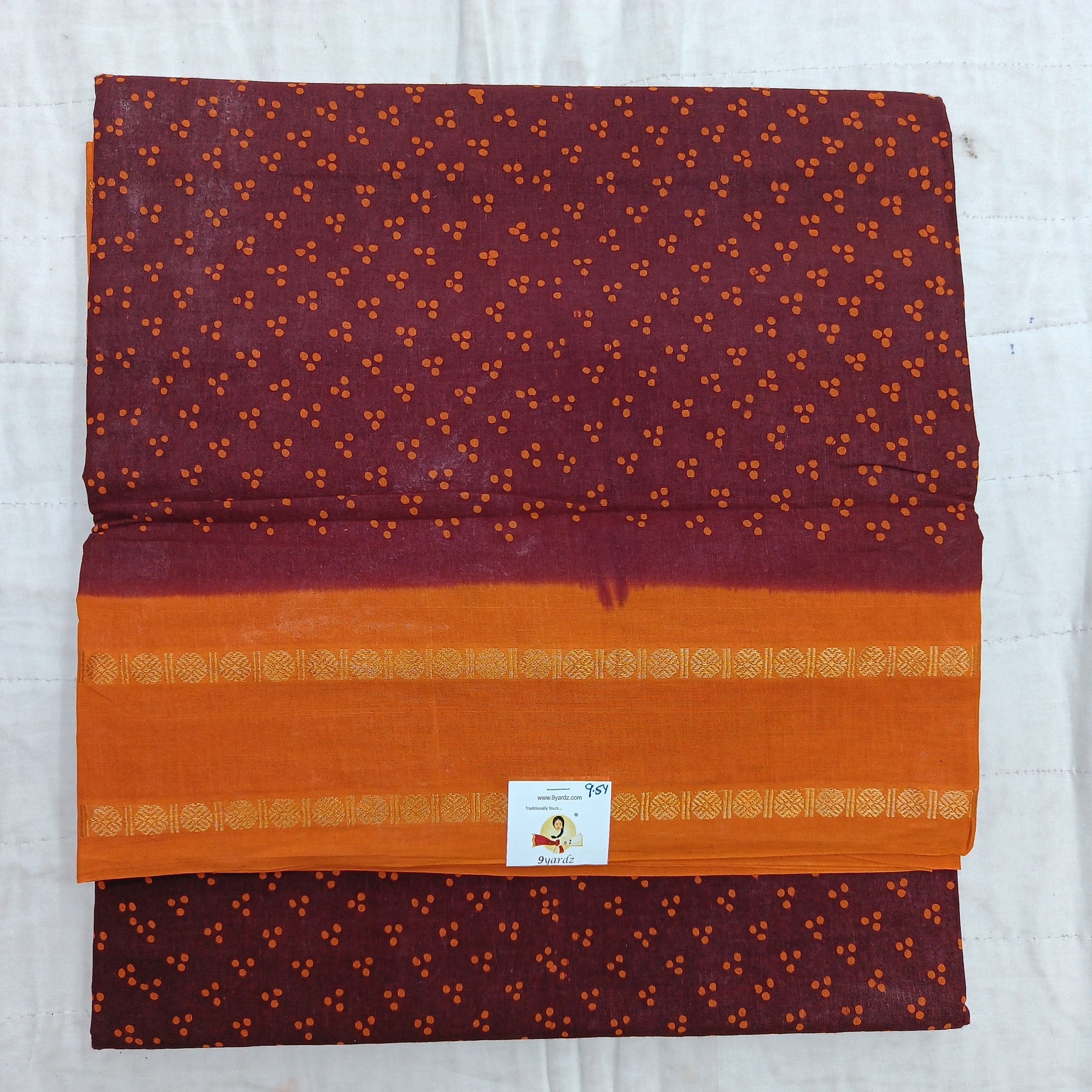 Sungudi cotton 9.5 yards madisar