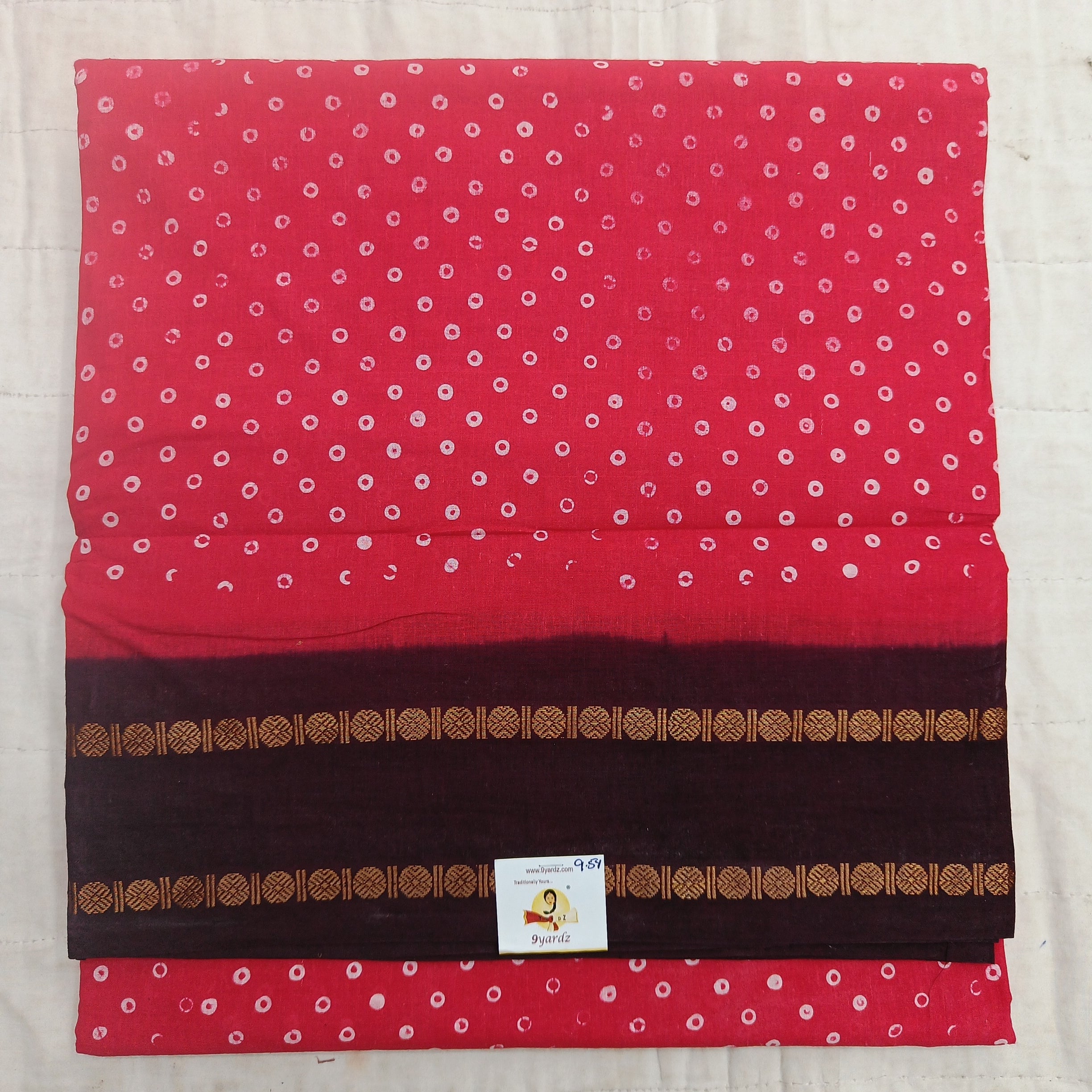 Sungudi cotton 9.5 yards madisar