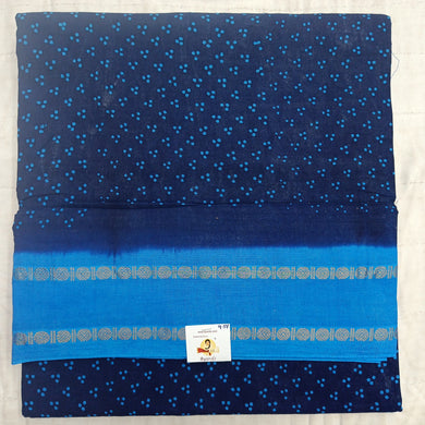 Madurai Sungudi Cotton Sarees- Double Side Tradition Border And Wax (Batik)  Tradition Dottoed Design saree for Women