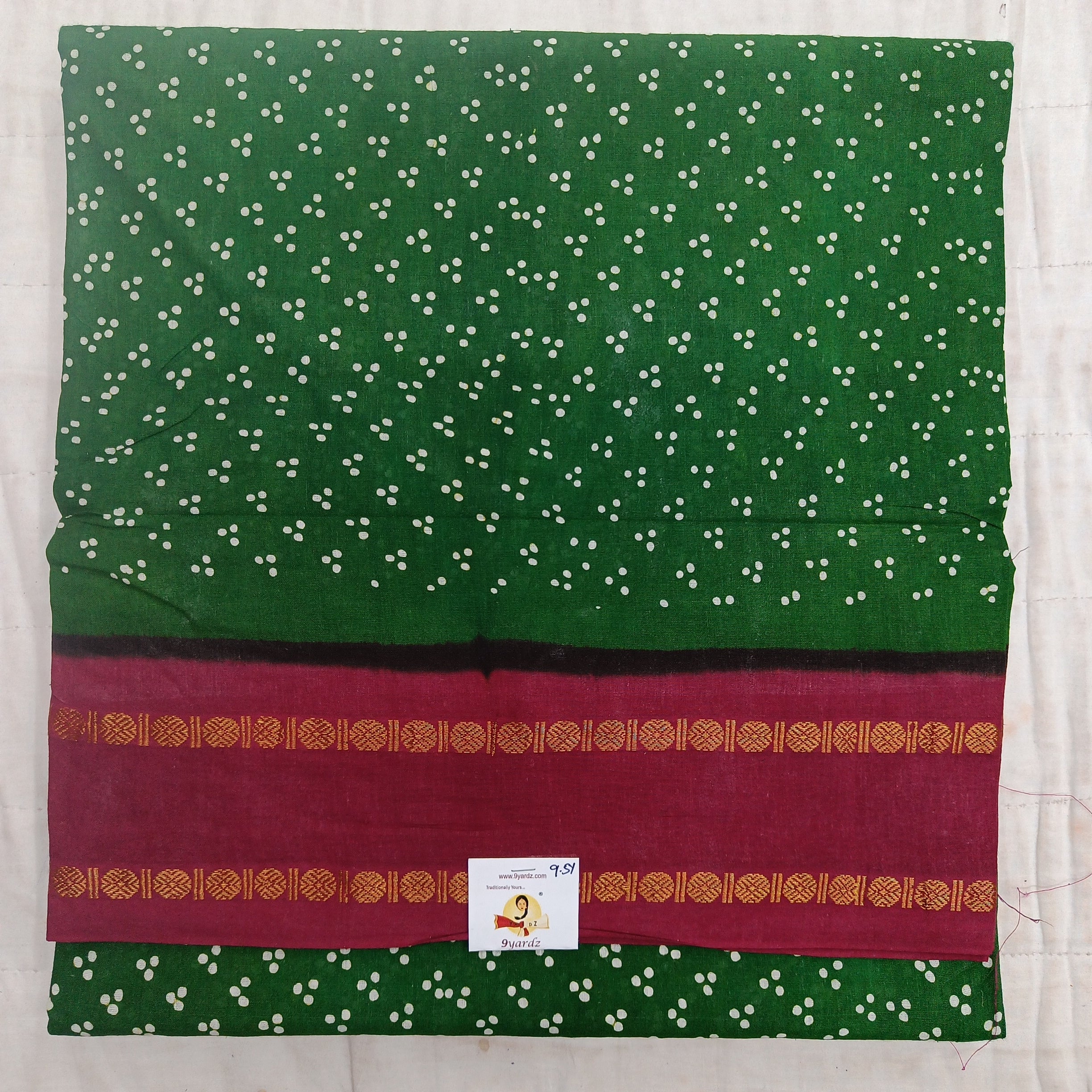 Sungudi cotton 9.5 yards madisar
