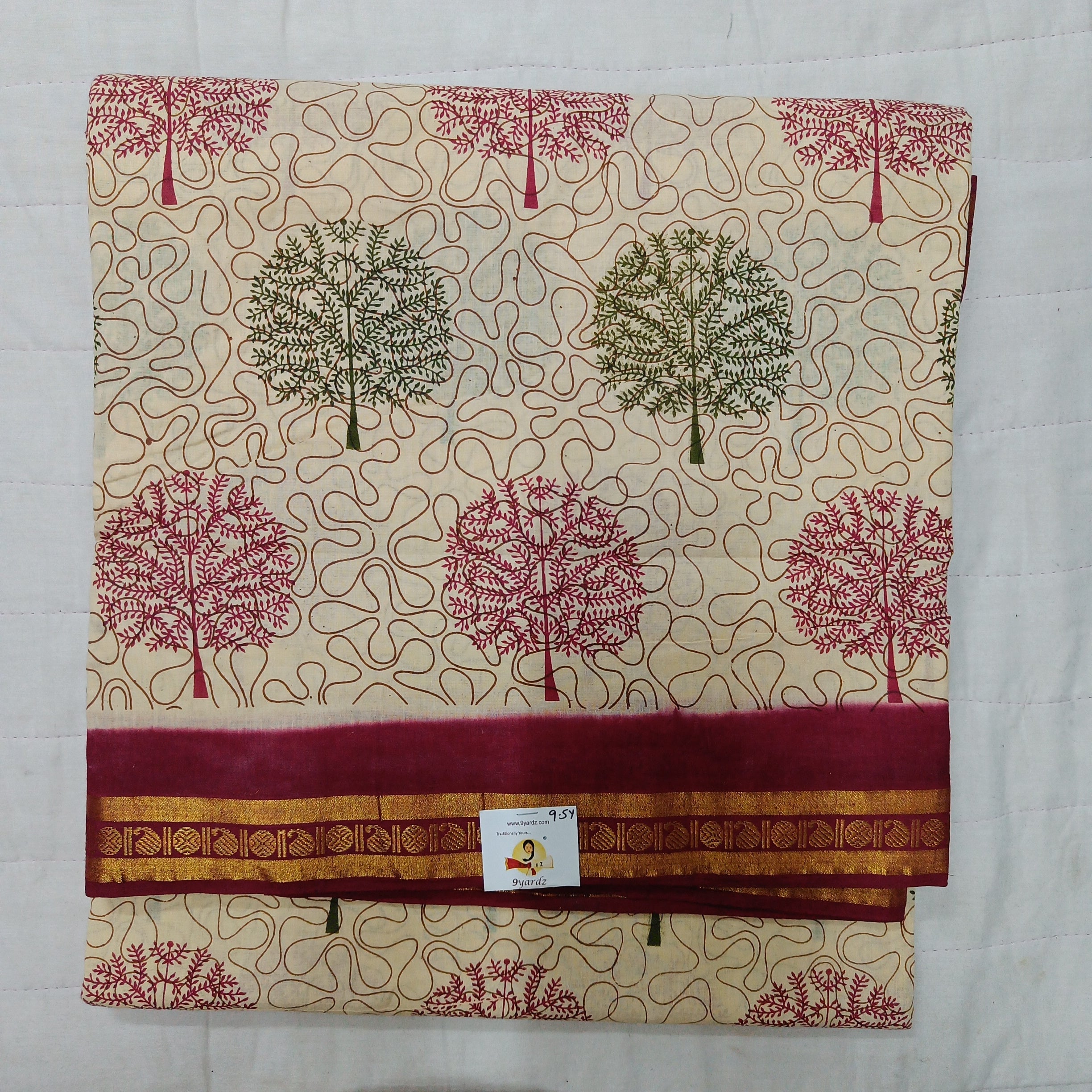 Sungudi cotton 9.5 yards madisar