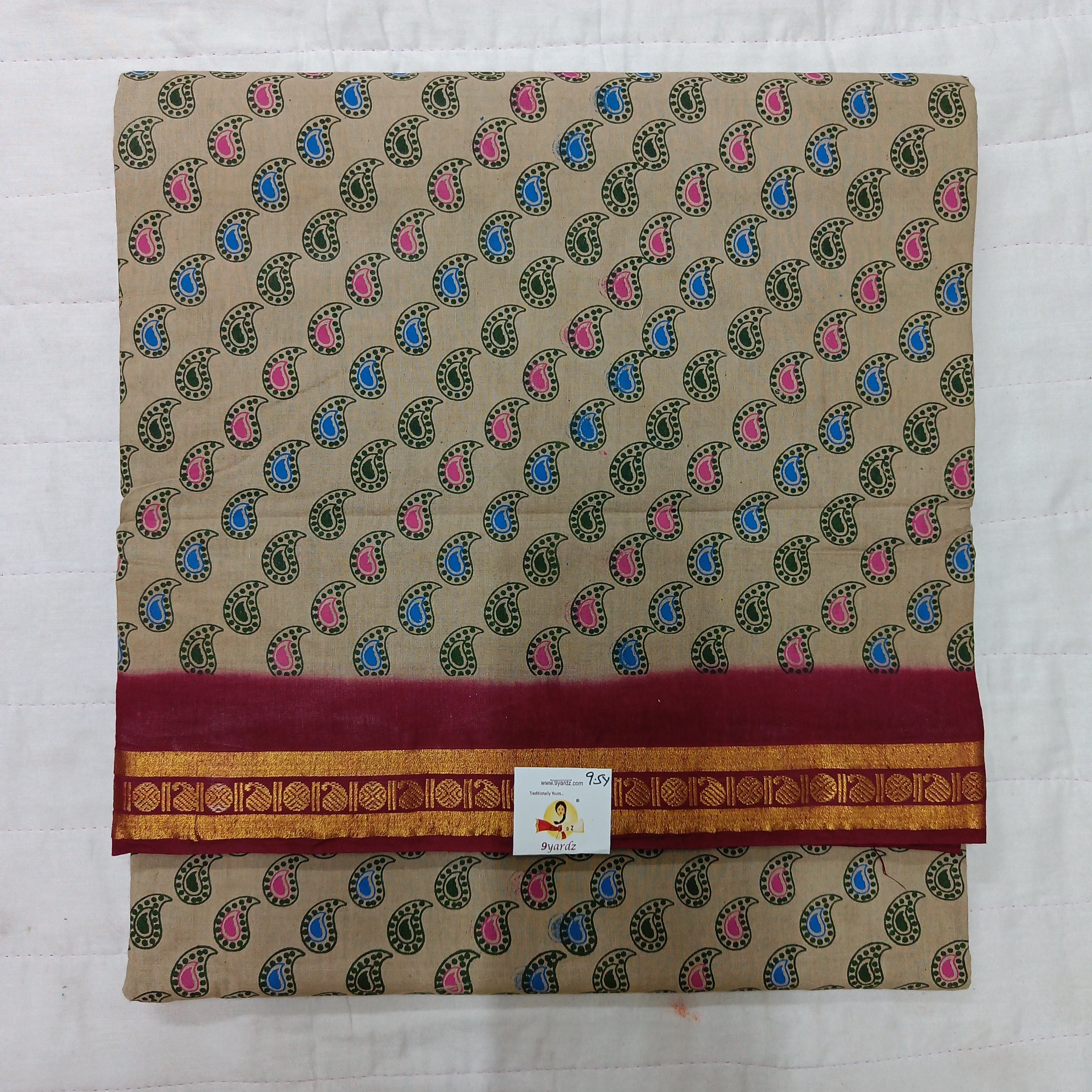 Sungudi cotton 9.5 yards madisar