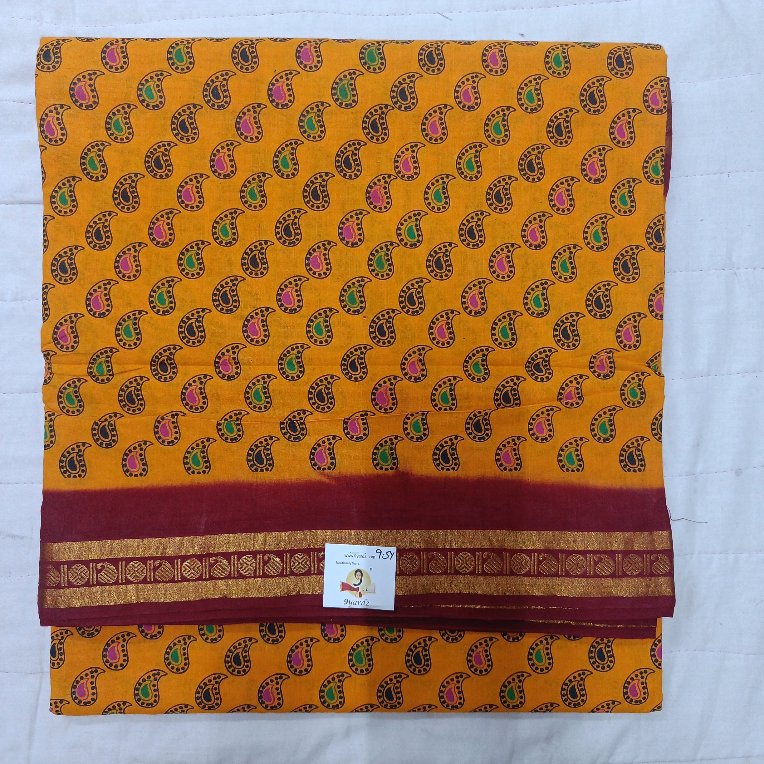 Sungudi cotton 9.5 yards madisar