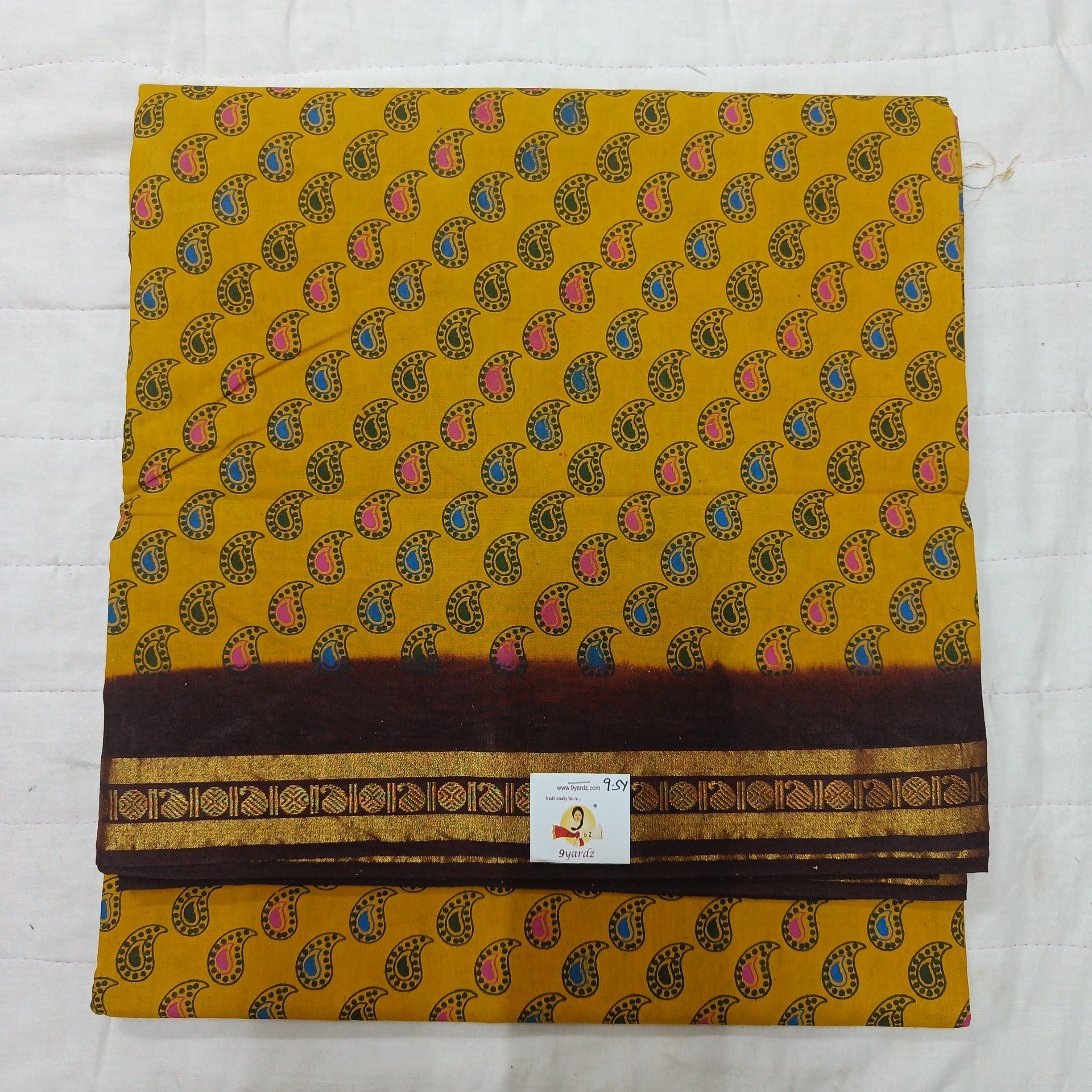 Sungudi cotton 9.5 yards madisar