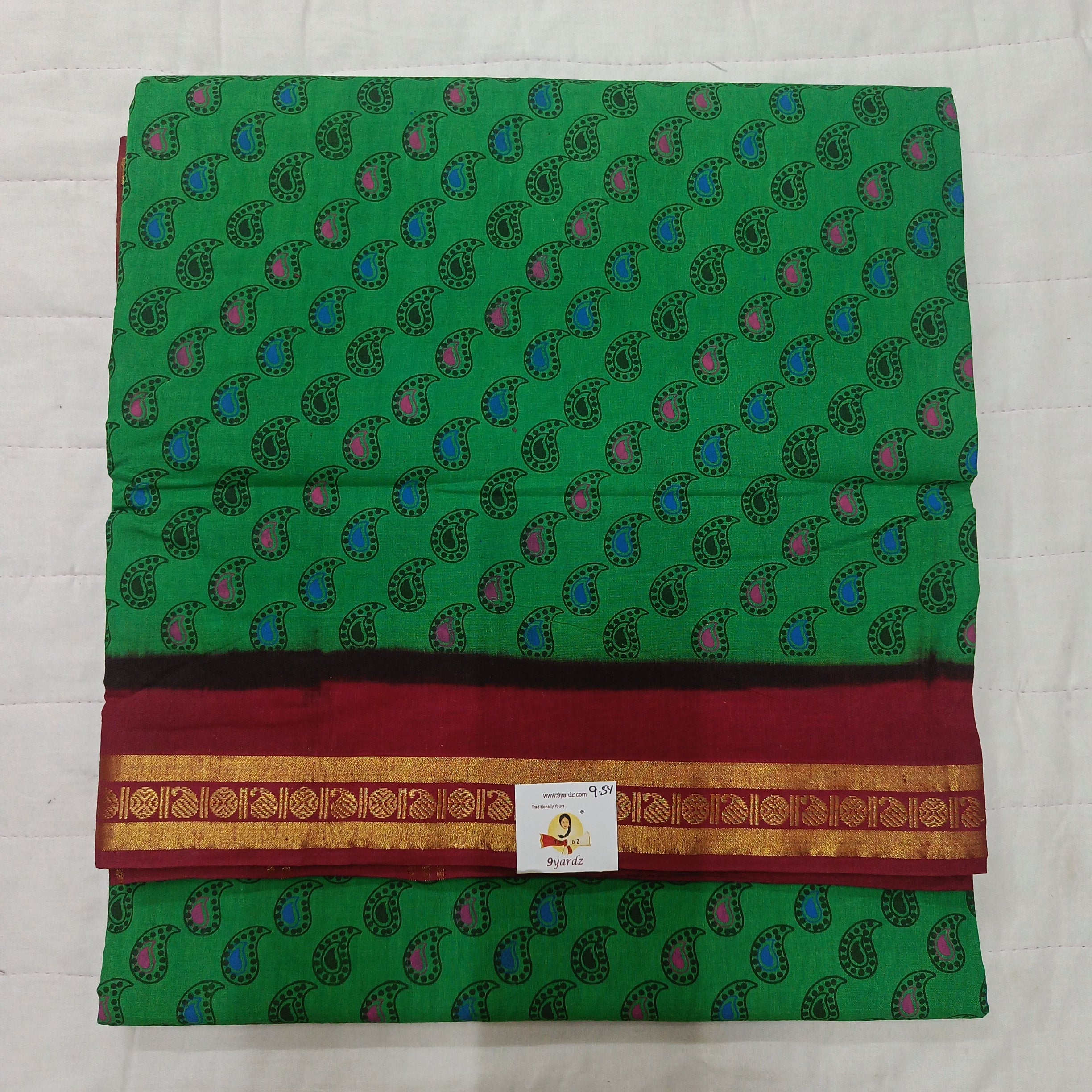 Sungudi cotton 9.5 yards madisar