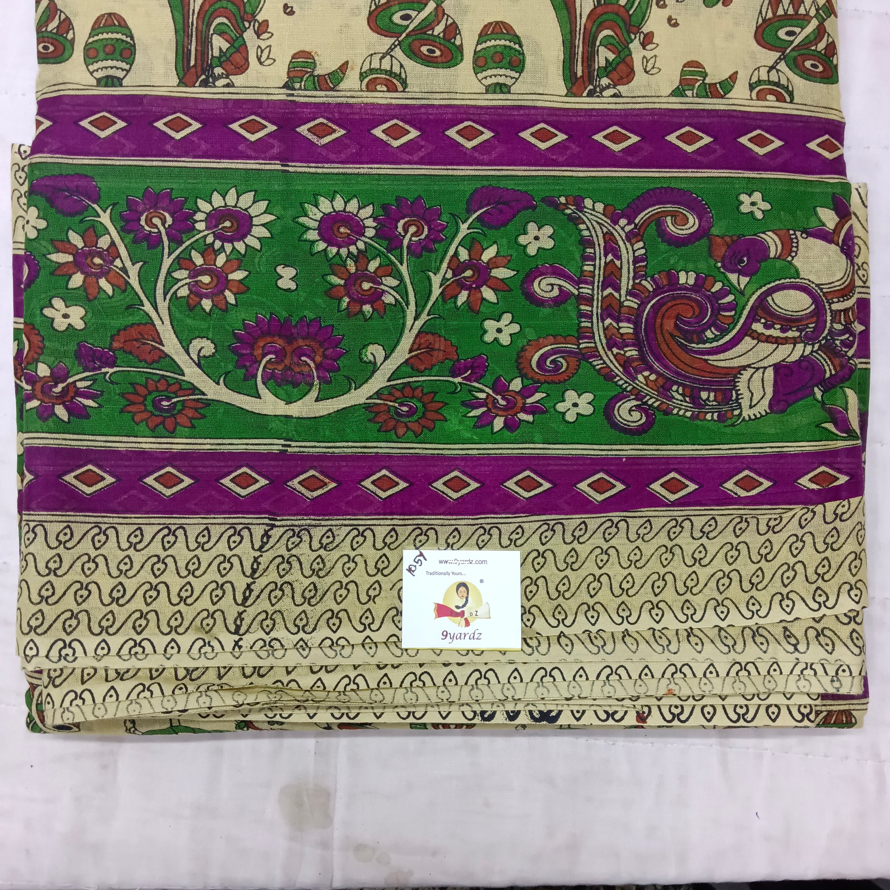 Erode cotton 10.5 yards madisar kalamkari print