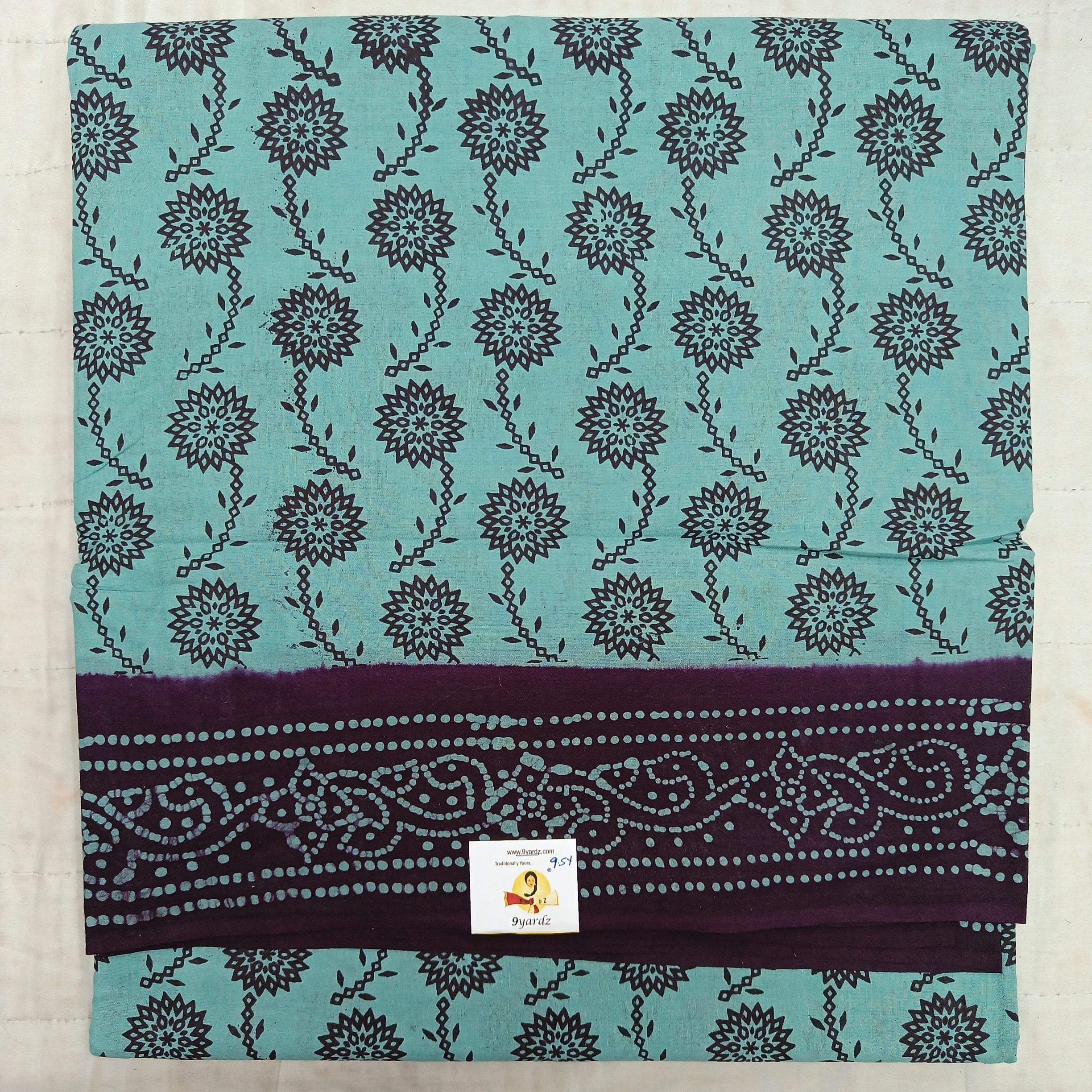 Sungudi cotton 9.5 yards madisar