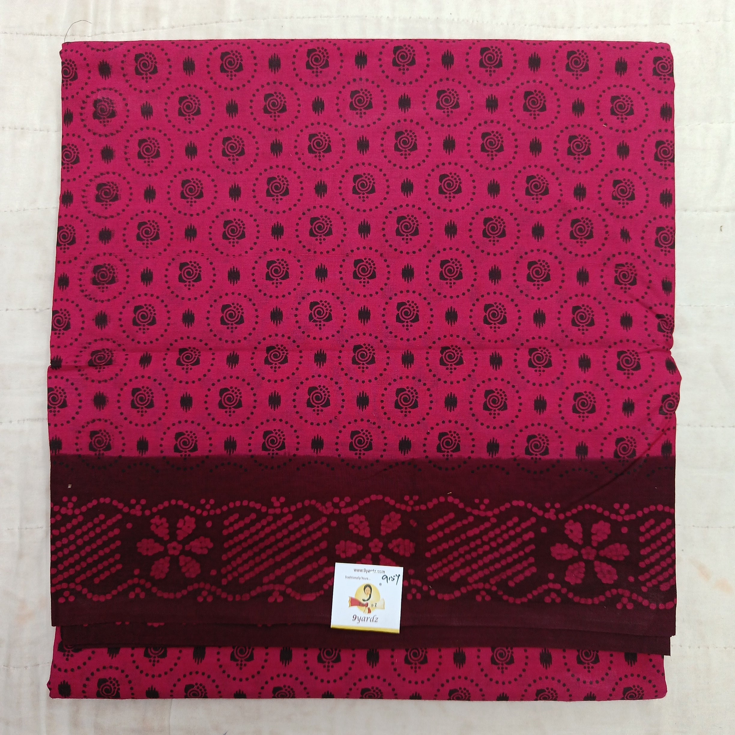 Sungudi cotton 9.5 yards madisar