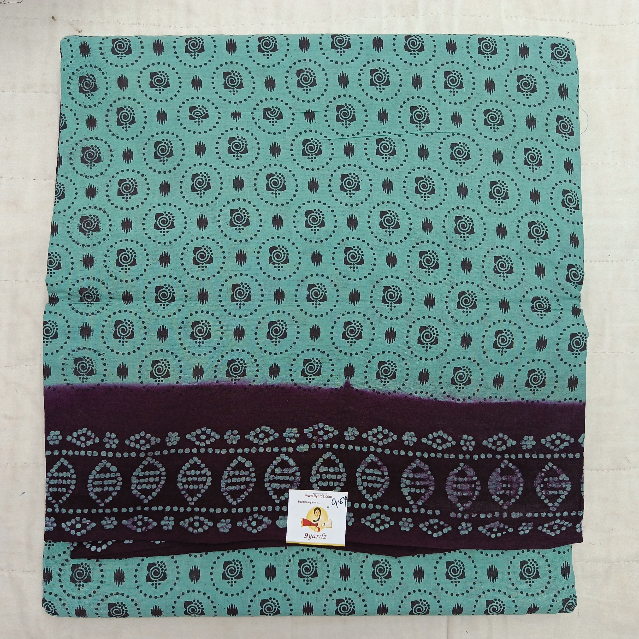 Sungudi cotton 9.5 yards madisar
