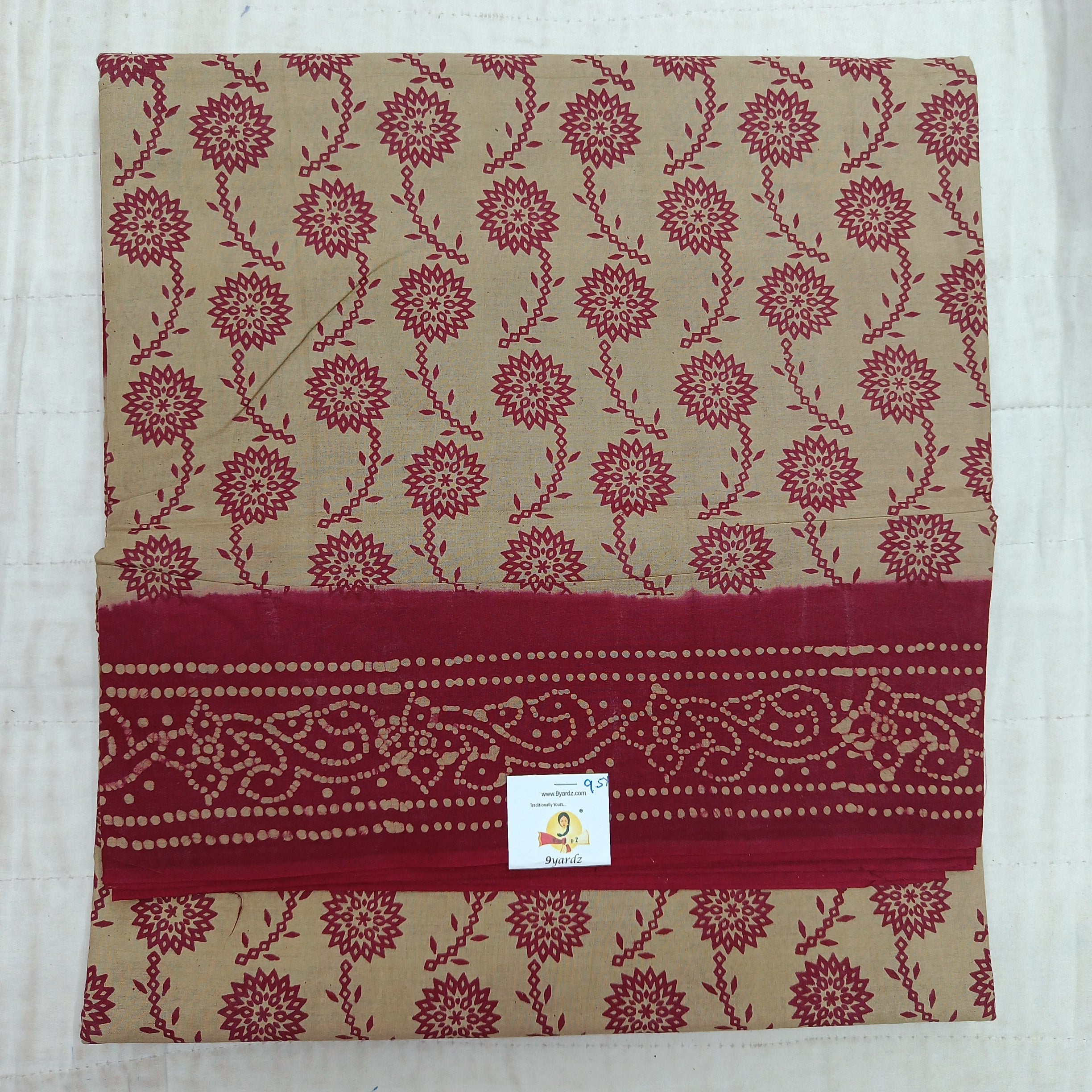 Sungudi cotton 9.5 yards madisar