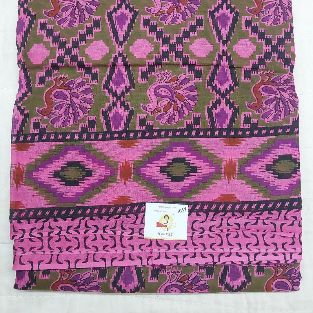 Erode cotton 10.5 yards madisar kalamkari print