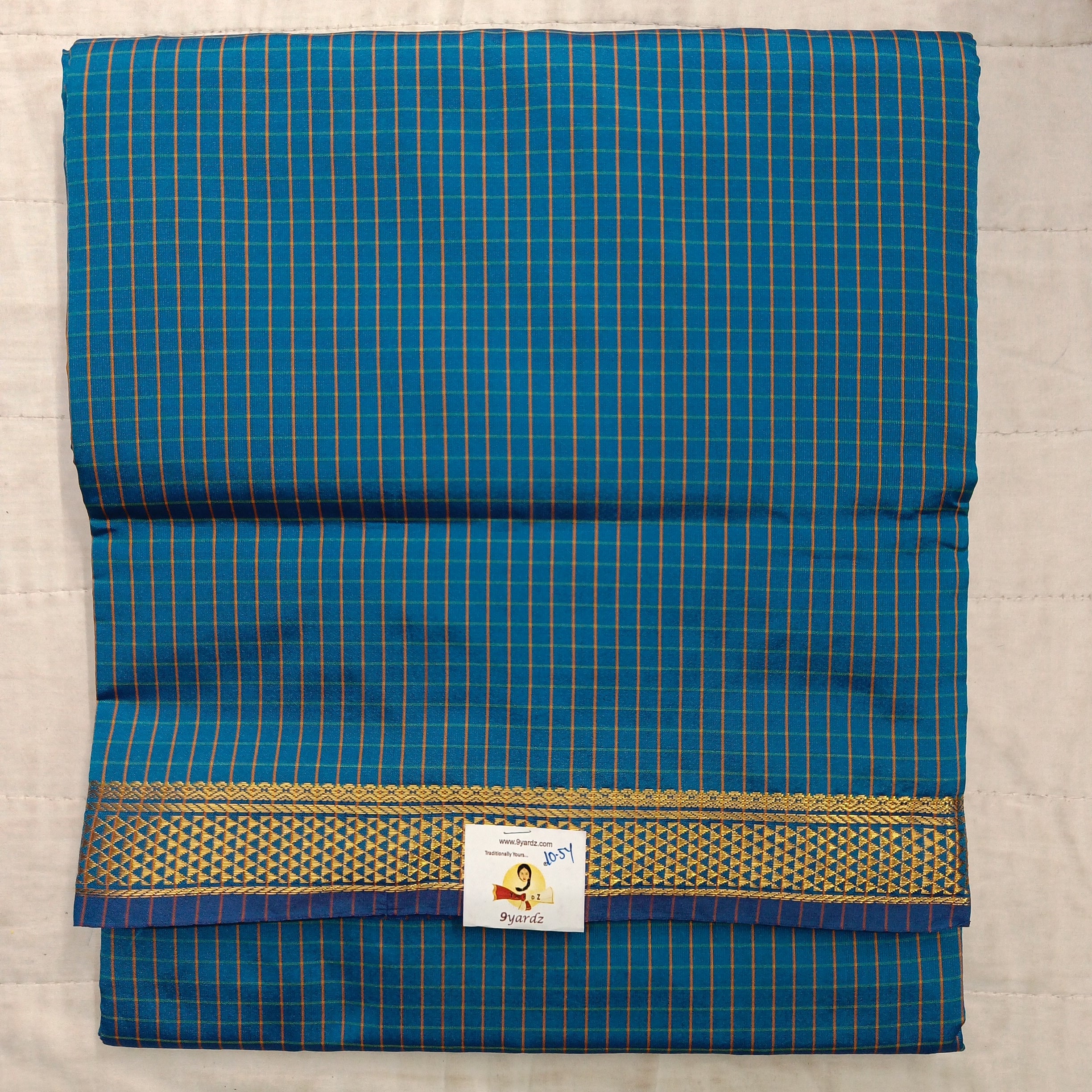 Poly silk 10.5yards madisar checked