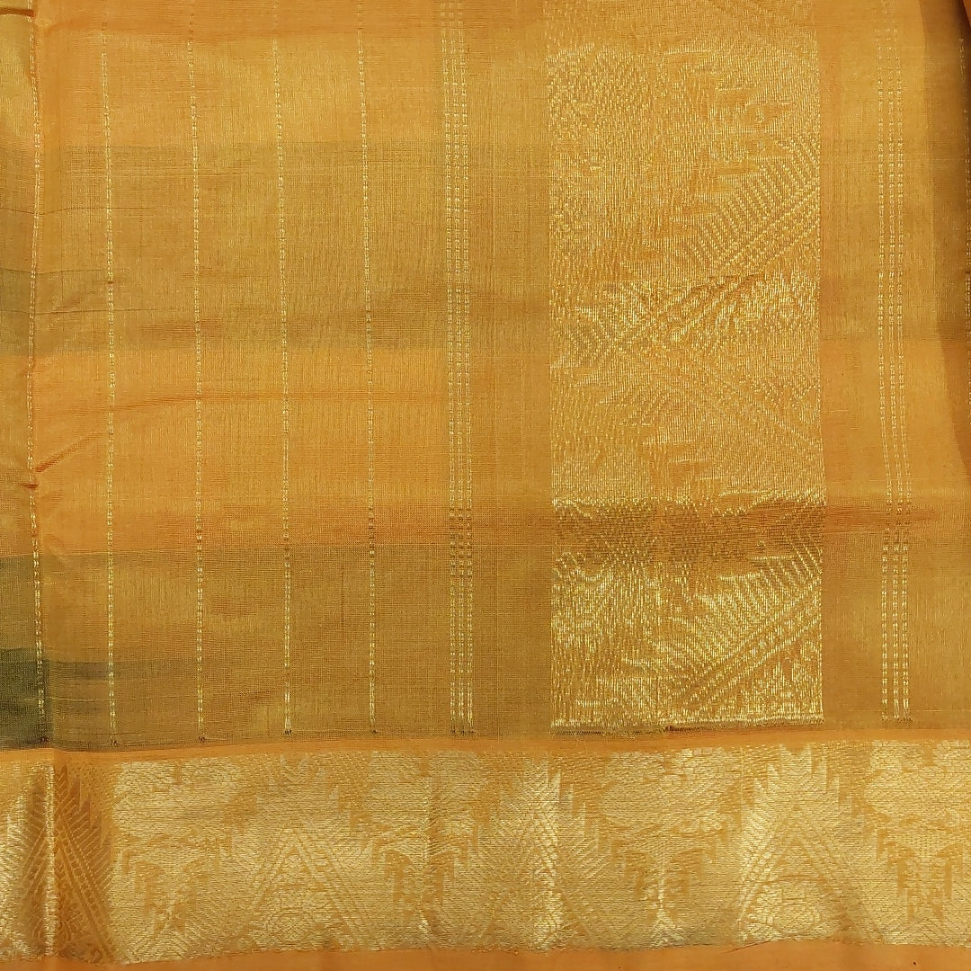 Pure silk cotton- pazhum pazhamum kattam with butta, 10yards (madisar)