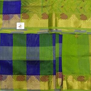 Pure silk cotton- pazhum pazhamum kattam with butta, 10yards (madisar)