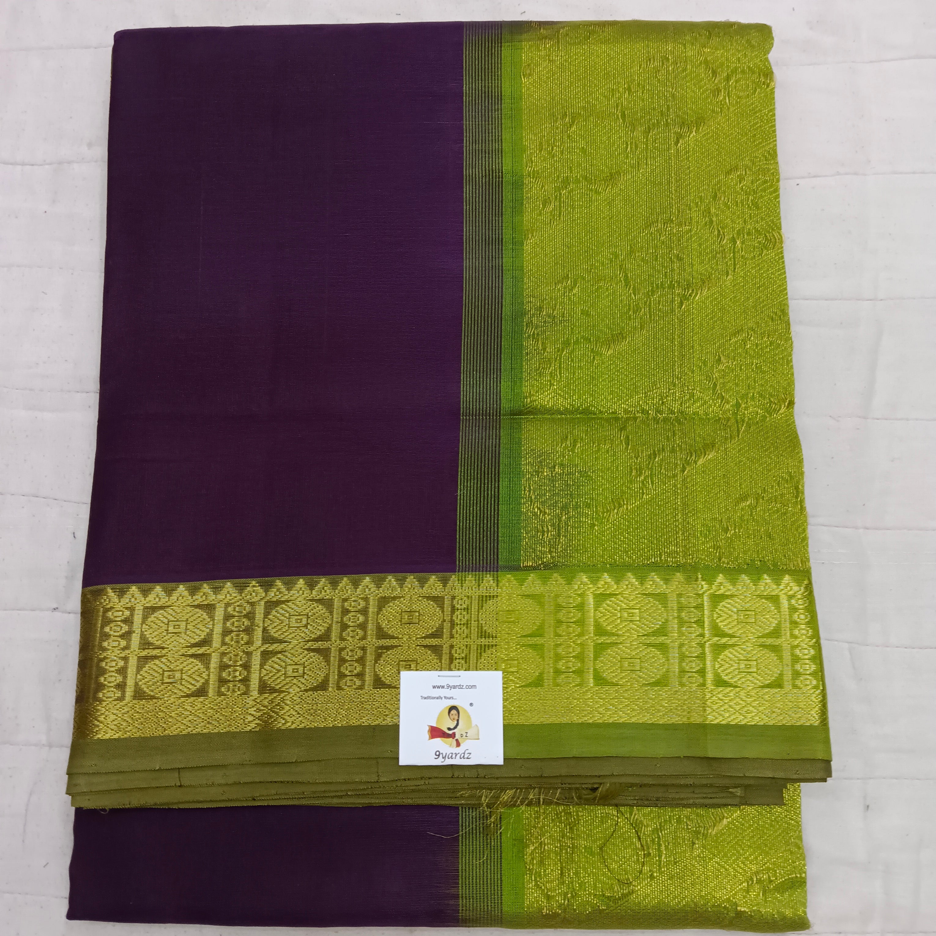 Pure silk cotton- Reverse Pallu- Semi Korvai