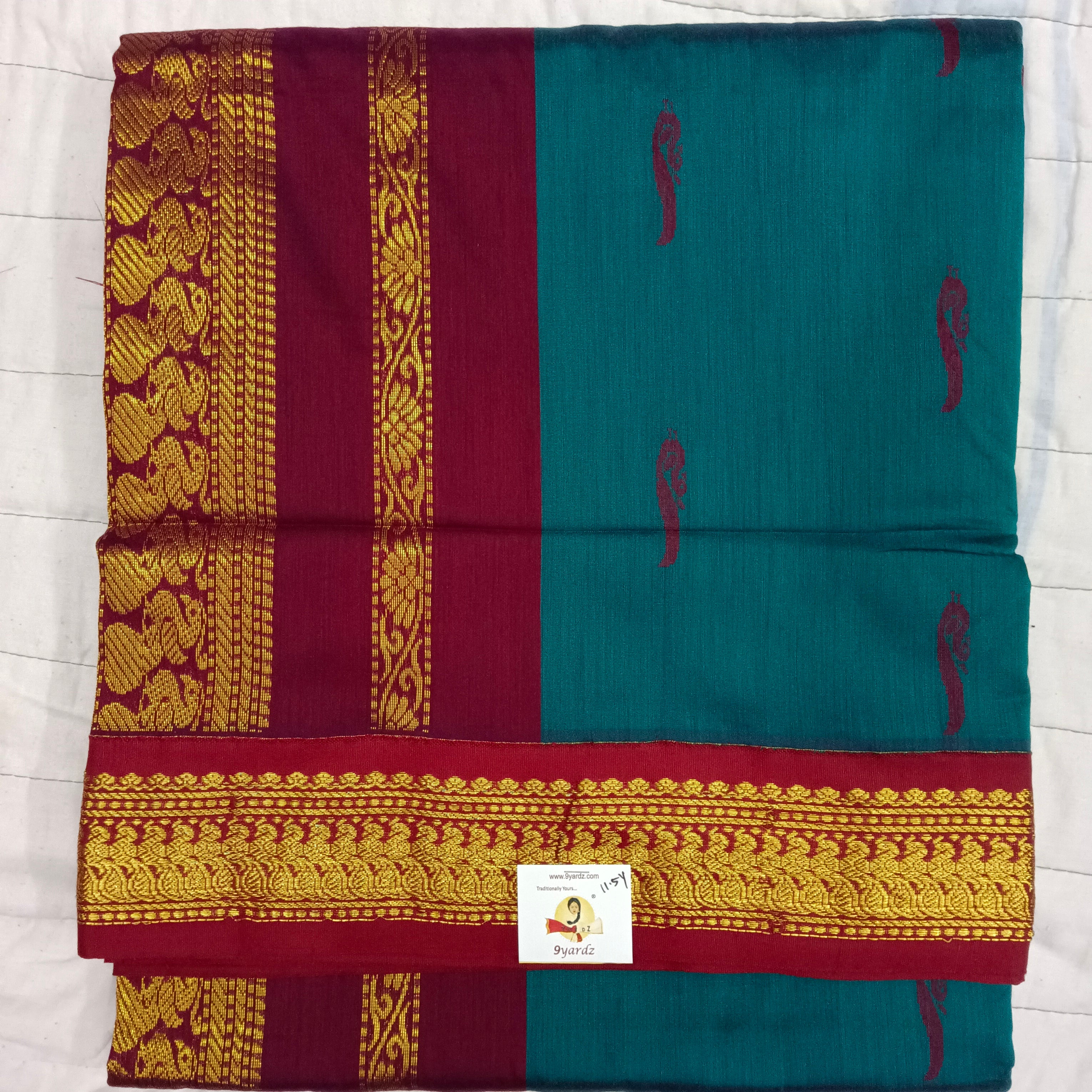 Kalyani cotton 11.5yardz(10.8mtrs)