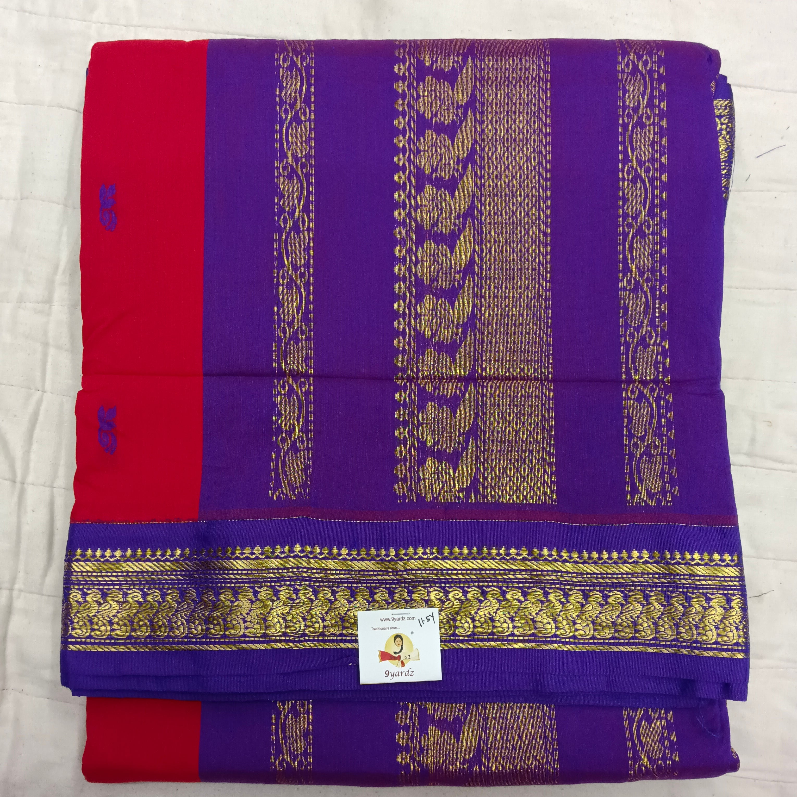 Kalyani cotton 11.5yardz(10.8mtrs)