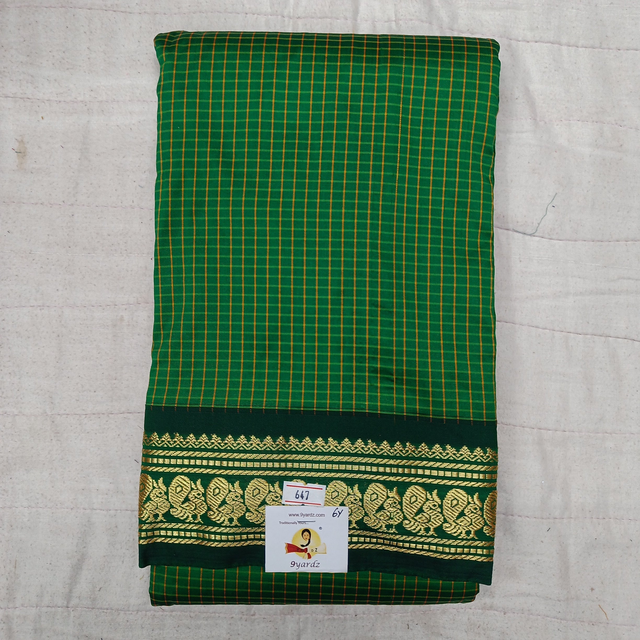 Rich Poly Silk 6yardz checked