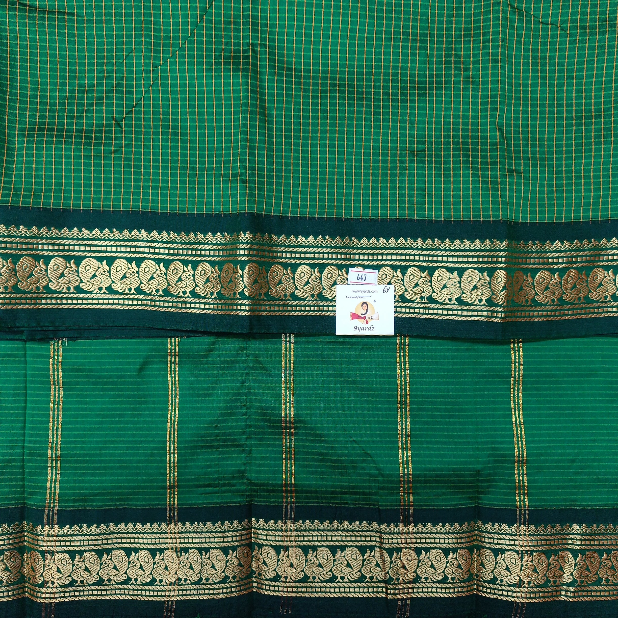 Rich Poly Silk 6yardz checked
