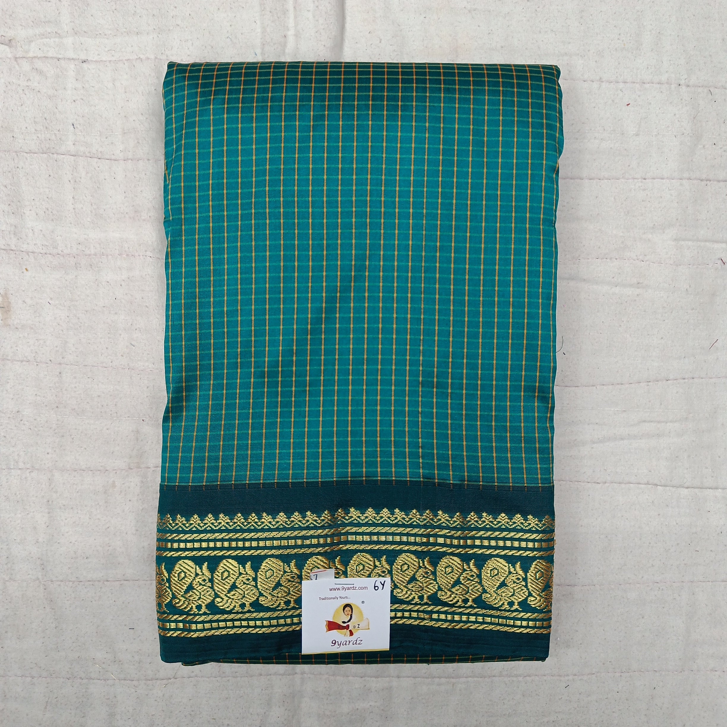 Rich Poly Silk 6yardz checked