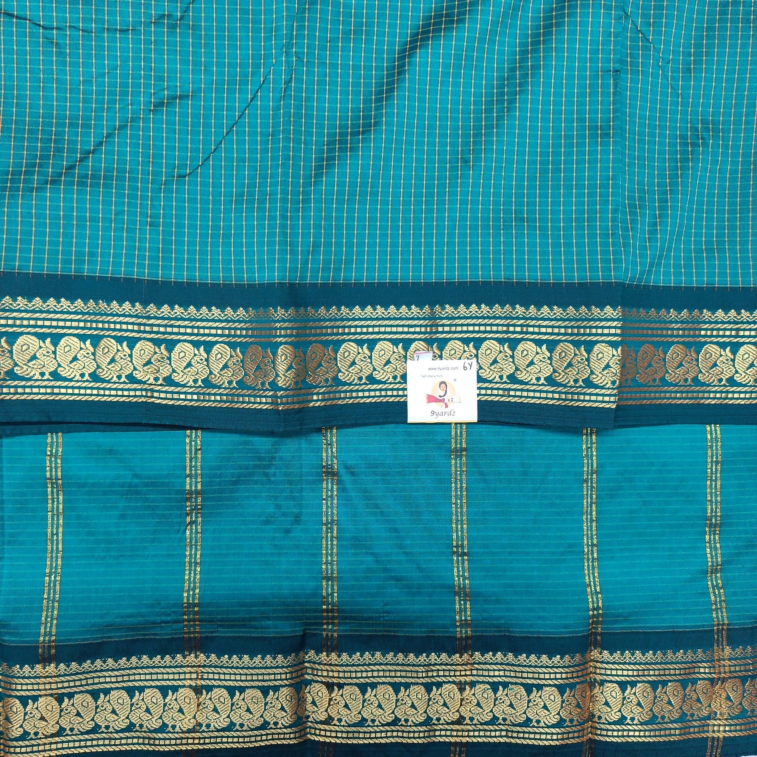 Rich Poly Silk 6yardz checked