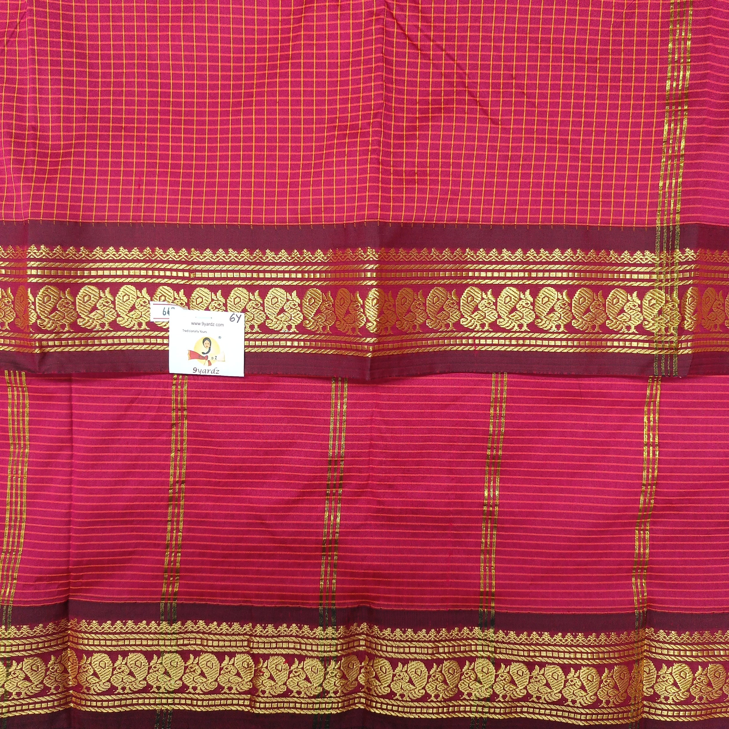 Rich Poly Silk 6yardz checked